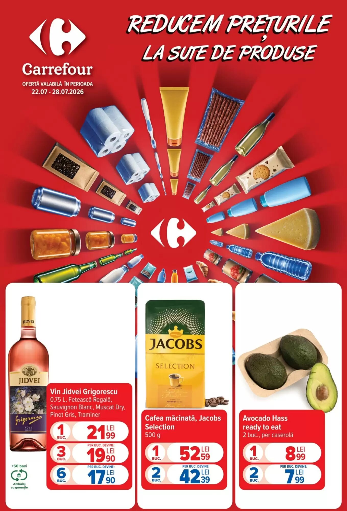 Catalogul cu oferte Carrefour valabil de la 22.07.2026 - Pagina 1.