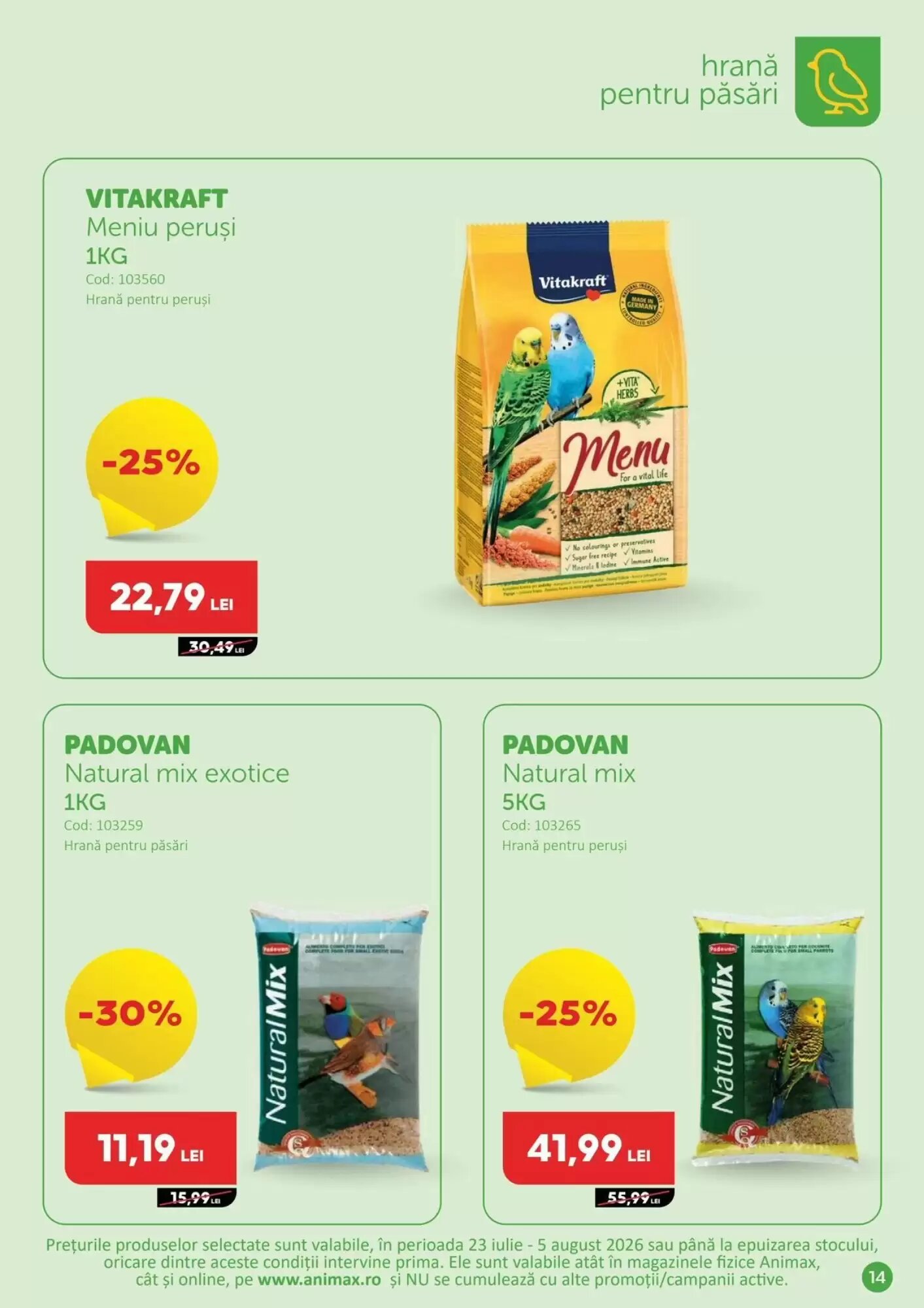 Catalogul cu oferte Animax valabil de la 23.07.2026 - Pagina 14.