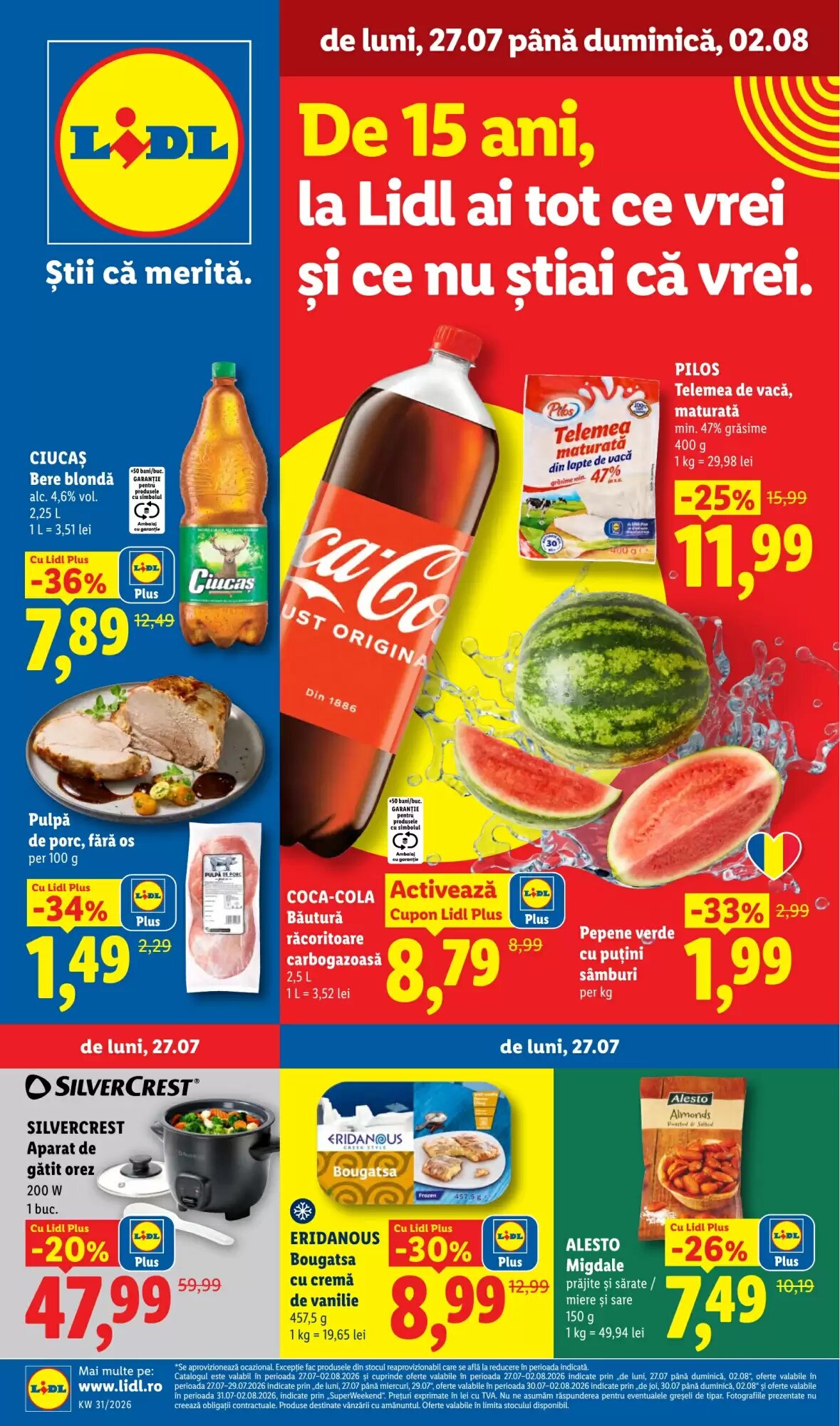 Catalogul cu oferte Lidl valabil de la 27.07.2026 - Pagina 1.