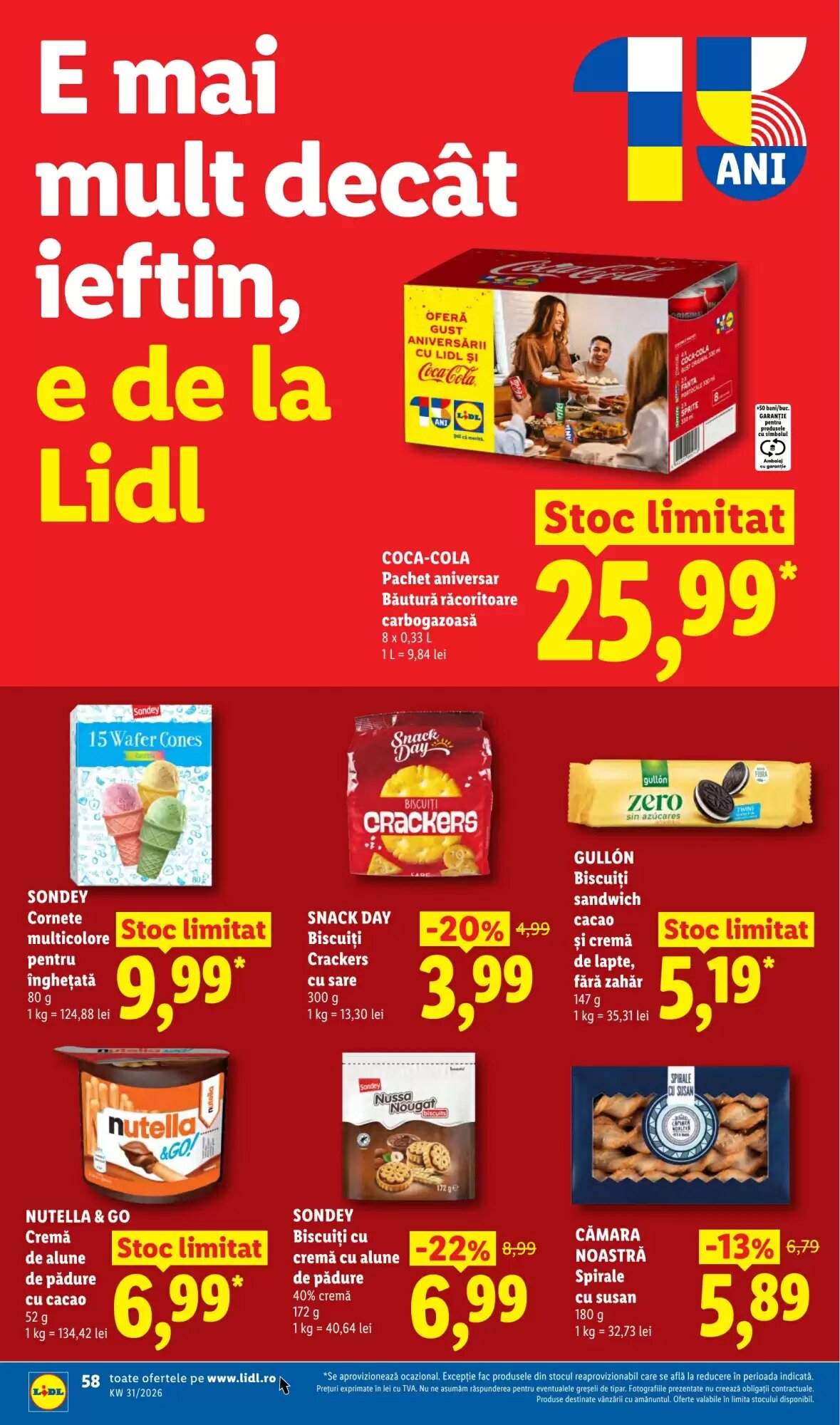 Catalogul cu oferte Lidl valabil de la 27.07.2026 - Pagina 58.
