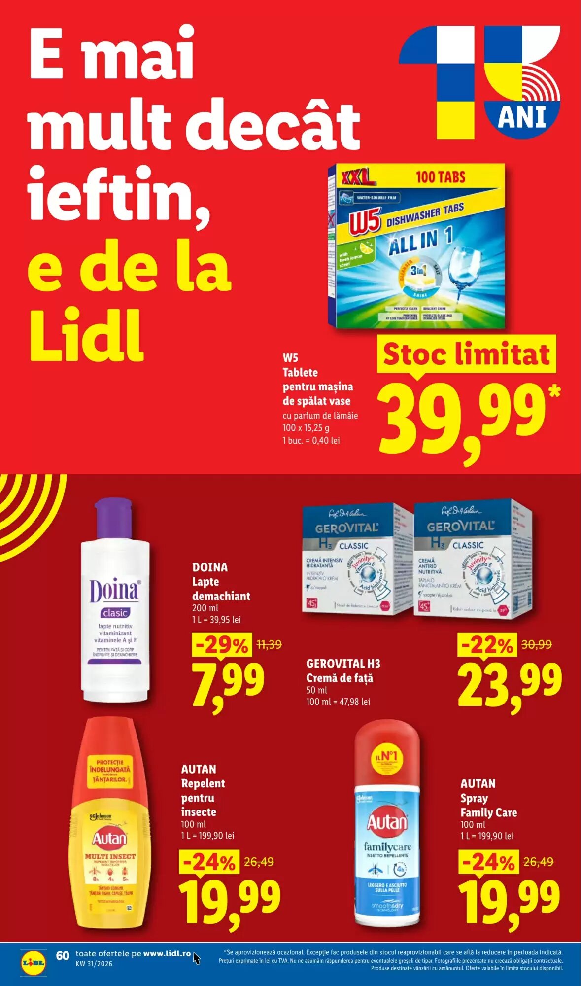 Catalogul cu oferte Lidl valabil de la 27.07.2026 - Pagina 60.