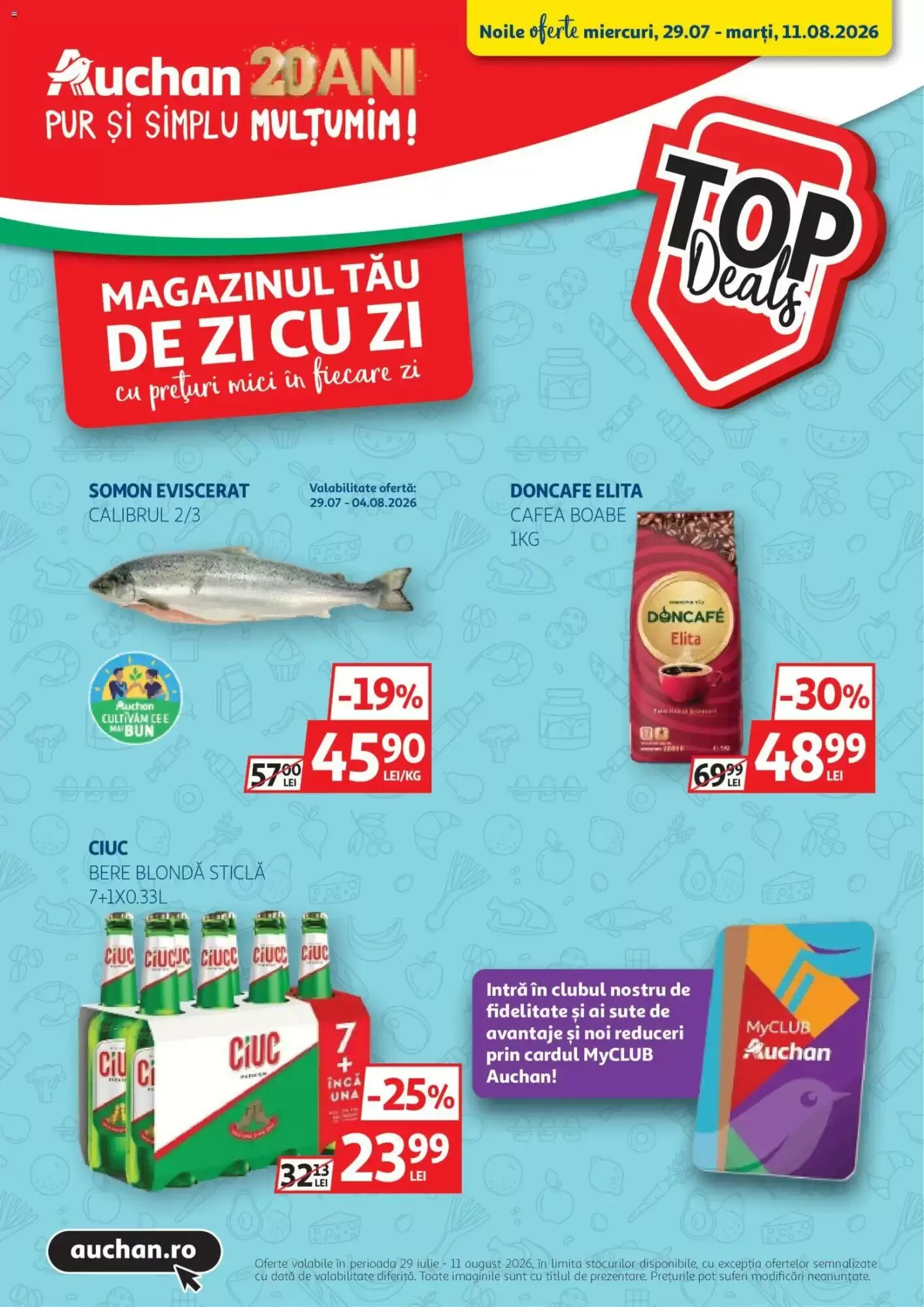 Catalogul cu oferte Auchan valabil de la 29.07.2026 - Pagina 1.