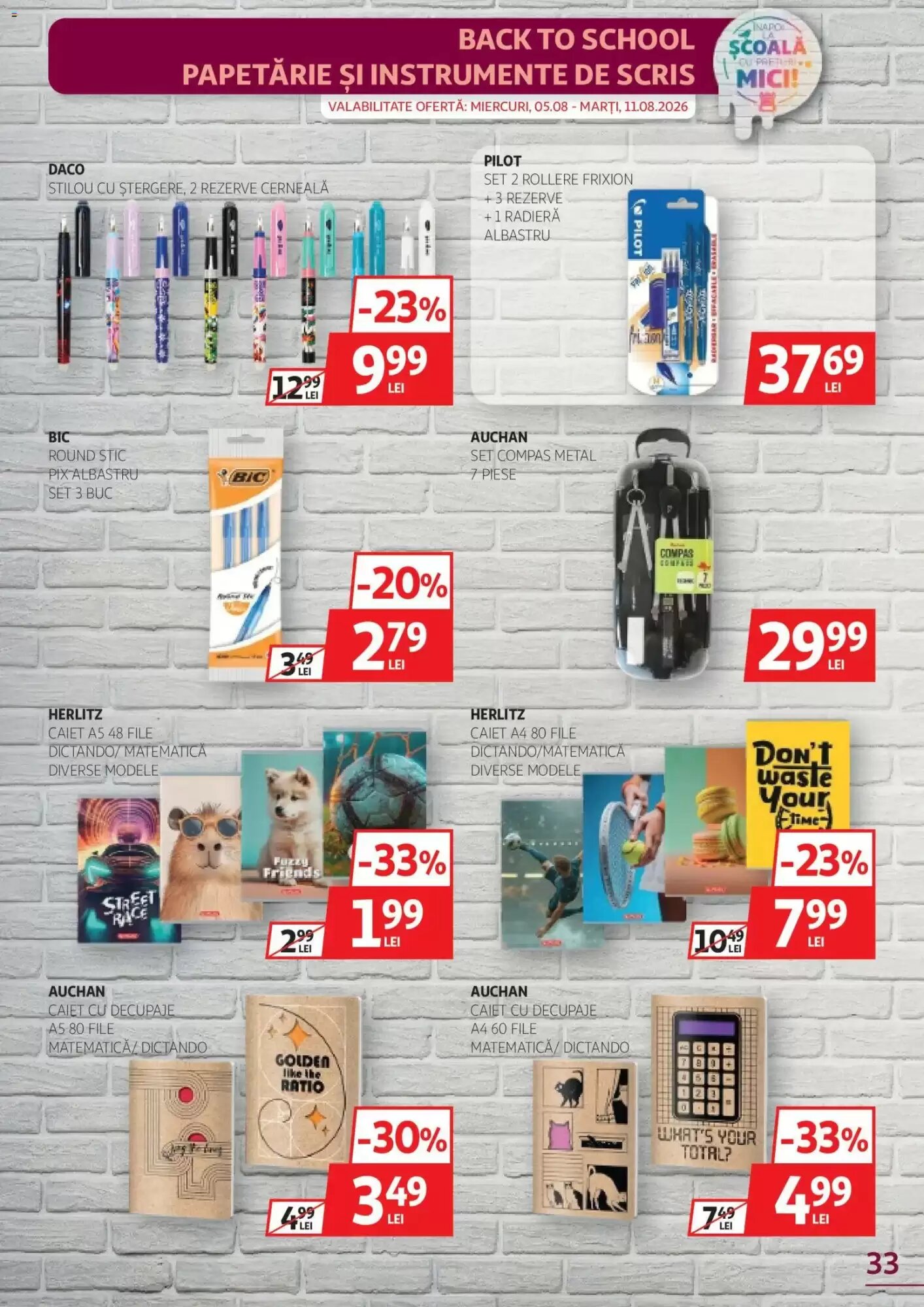Catalogul cu oferte Auchan valabil de la 29.07.2026 - Pagina 33.