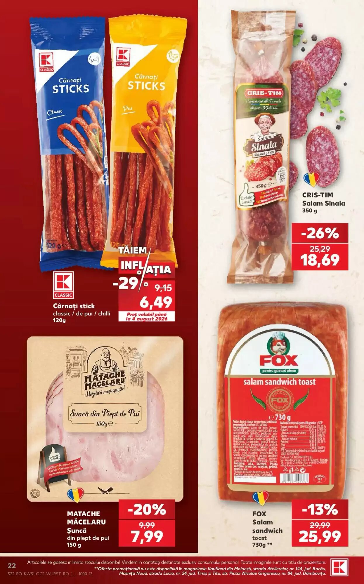Catalogul cu oferte Kaufland valabil de la 29.07.2026 - Pagina 22.