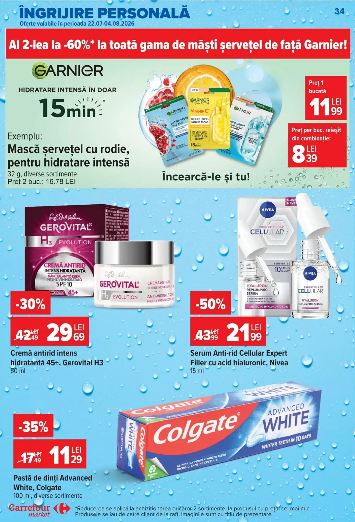 Catalogul cu oferte Carrefour Market valabil de la 29.07.2026 - Pagina 34.