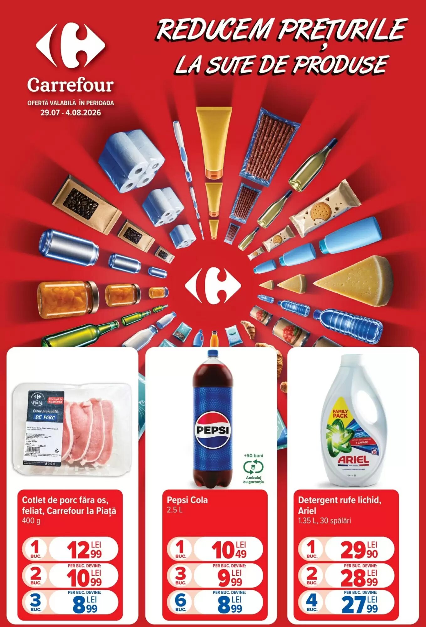 Catalogul cu oferte Carrefour valabil de la 29.07.2026 - Pagina 1.