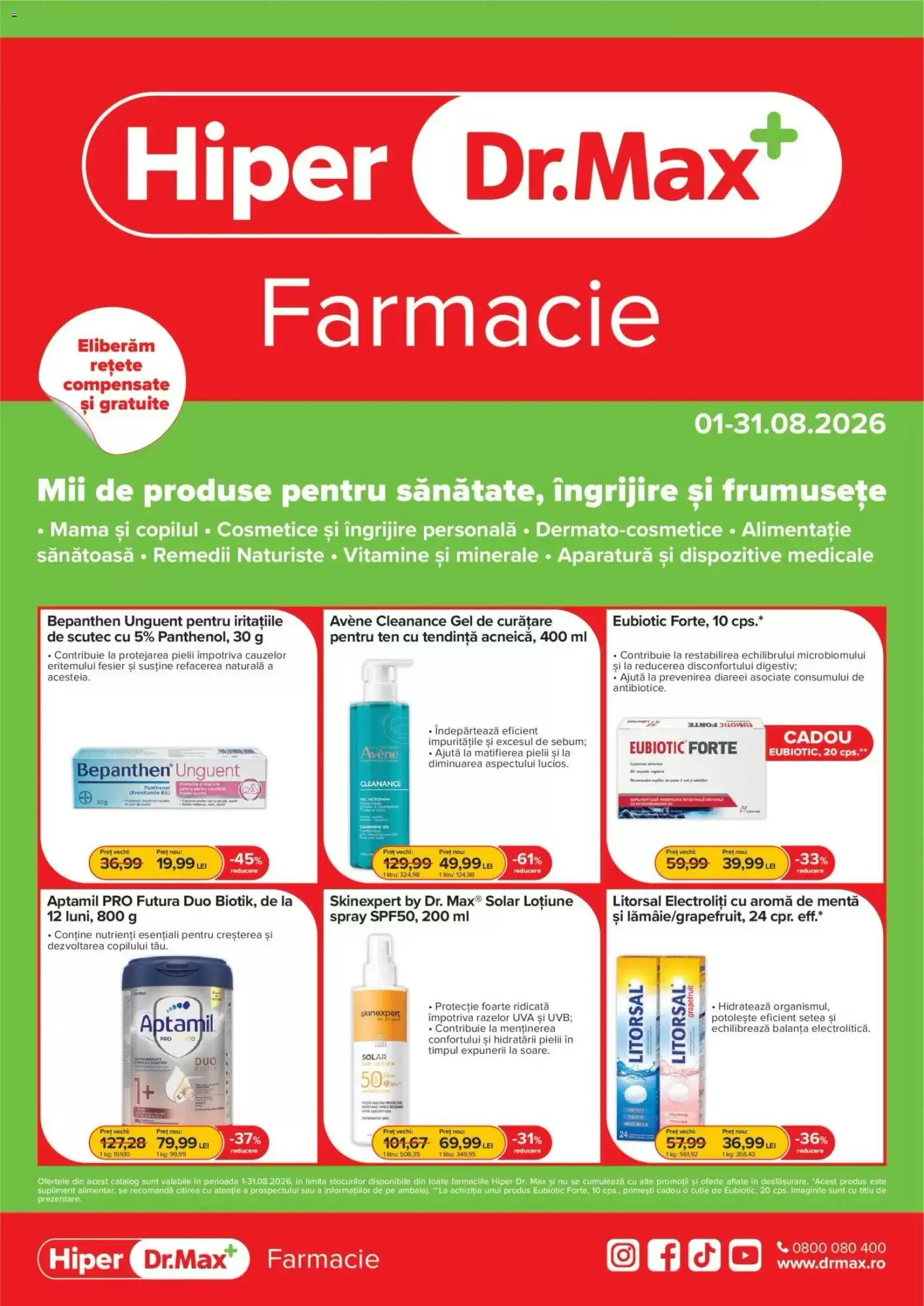 Catalogul cu oferte Dr.Max valabil de la 31.07.2026 - Pagina 1.
