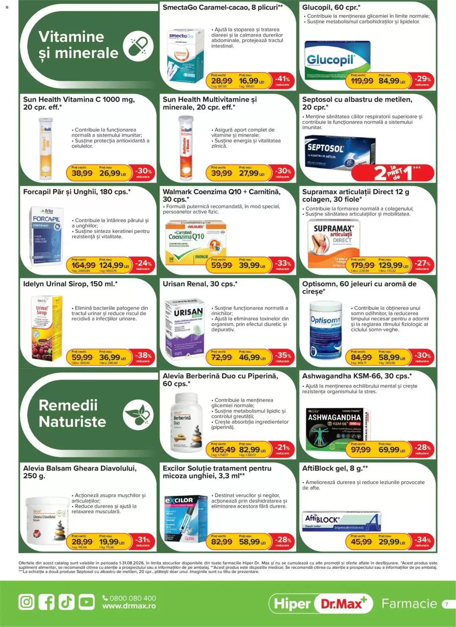 Catalogul cu oferte Dr.Max valabil de la 31.07.2026 - Pagina 7.