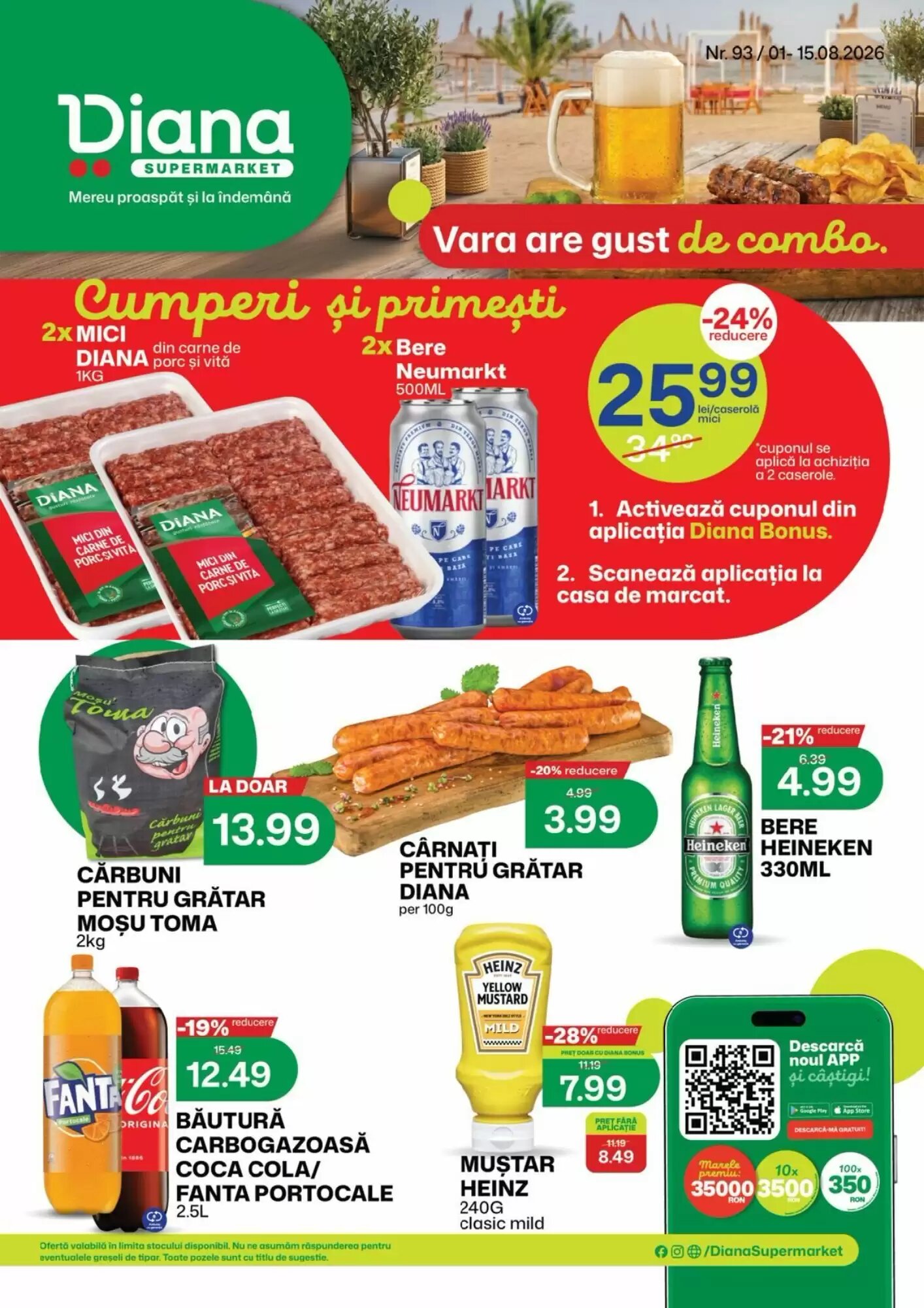Catalogul cu oferte Diana Supermarket valabil de la 01.08.2026 - Pagina 1.