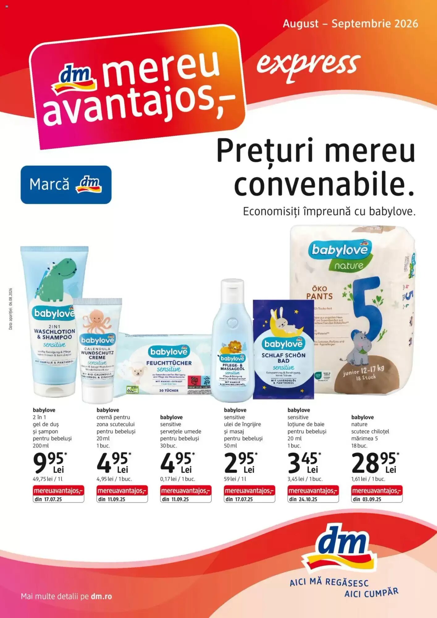 Catalogul cu oferte DM valabil de la 05.08.2026 - Pagina 1.