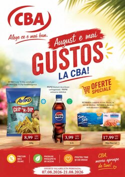 Catalogul cu oferte CBA valabil de la 07.08.2026