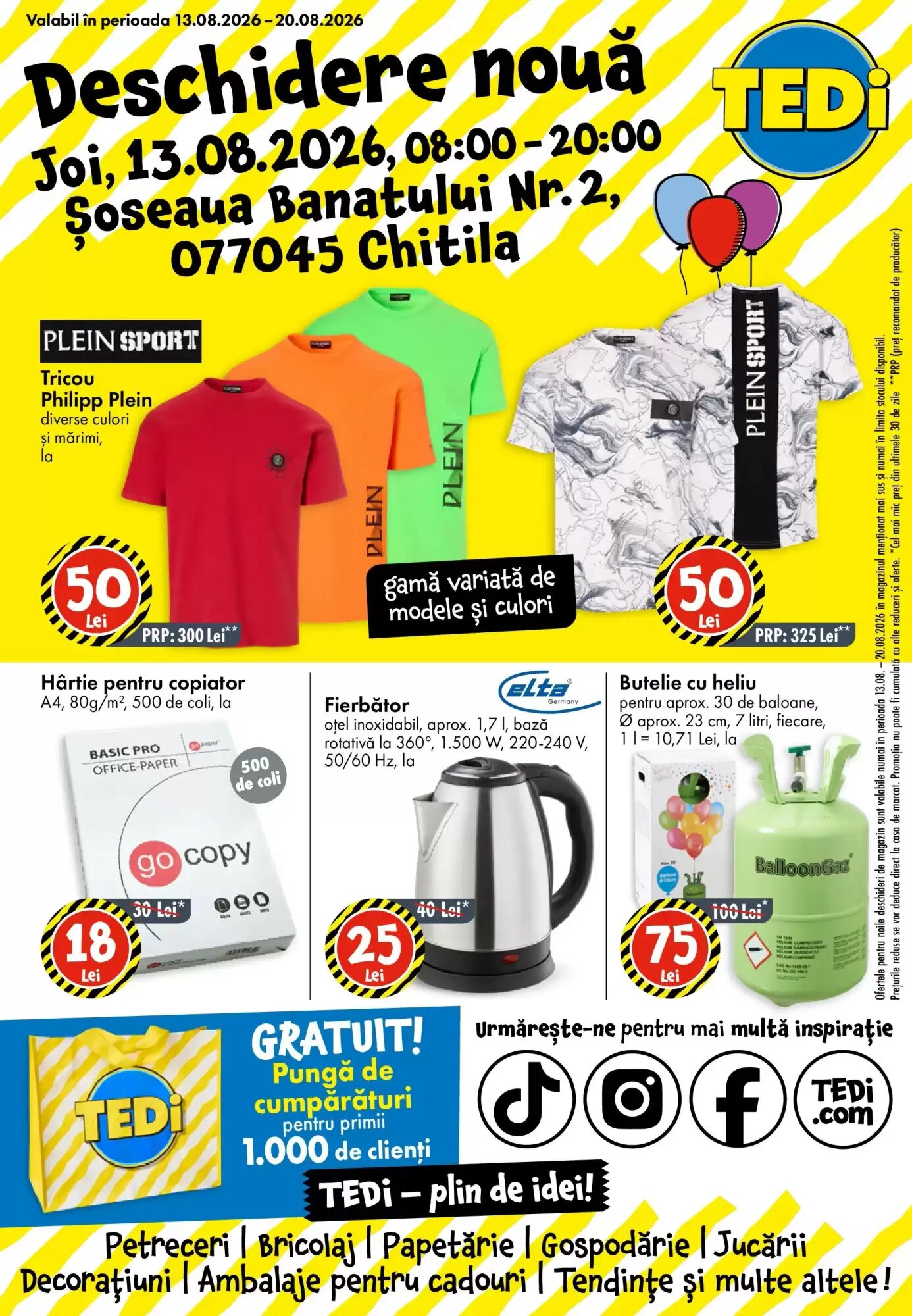 Catalogul cu oferte TEDI valabil de la 08.08.2026 - Pagina 1.
