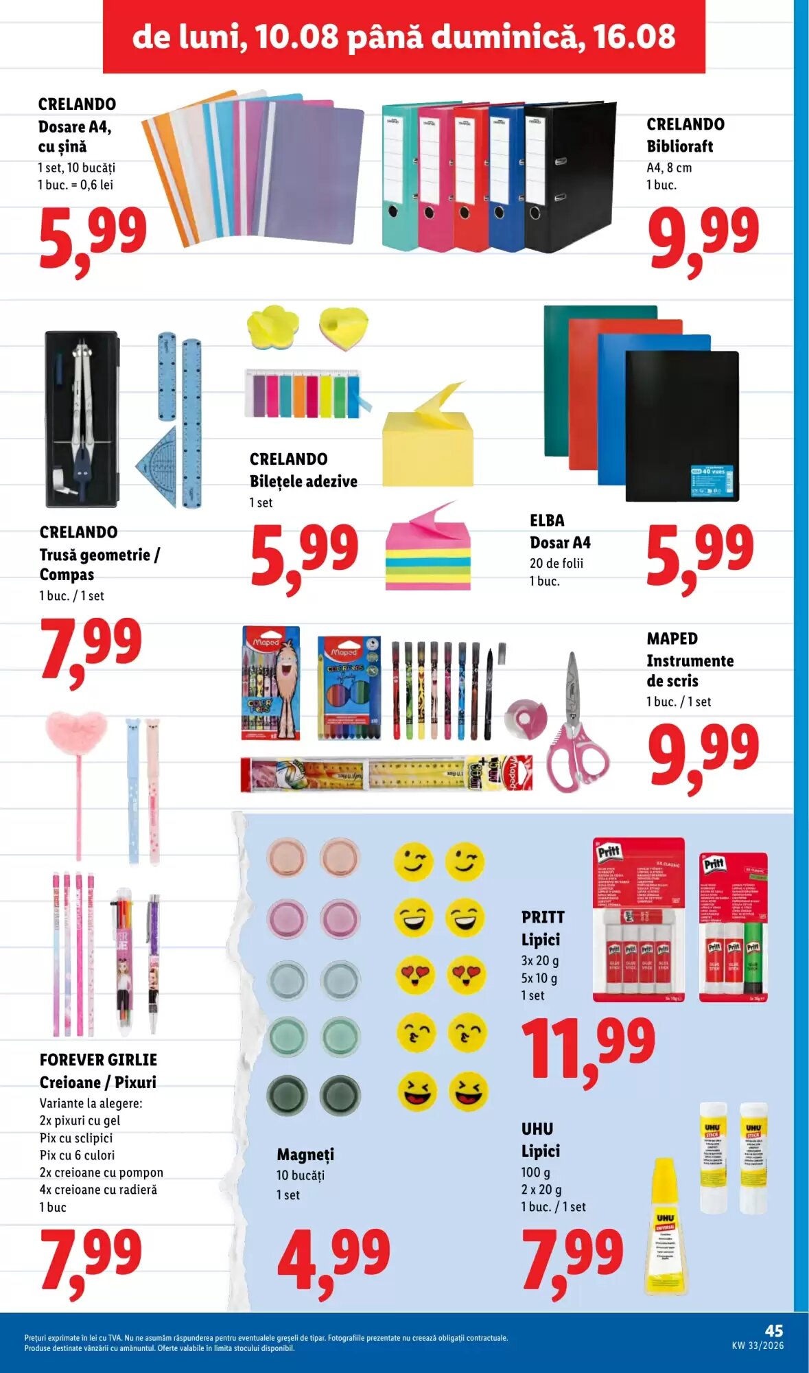 Catalogul cu oferte Lidl valabil de la 10.08.2026 - Pagina 45.