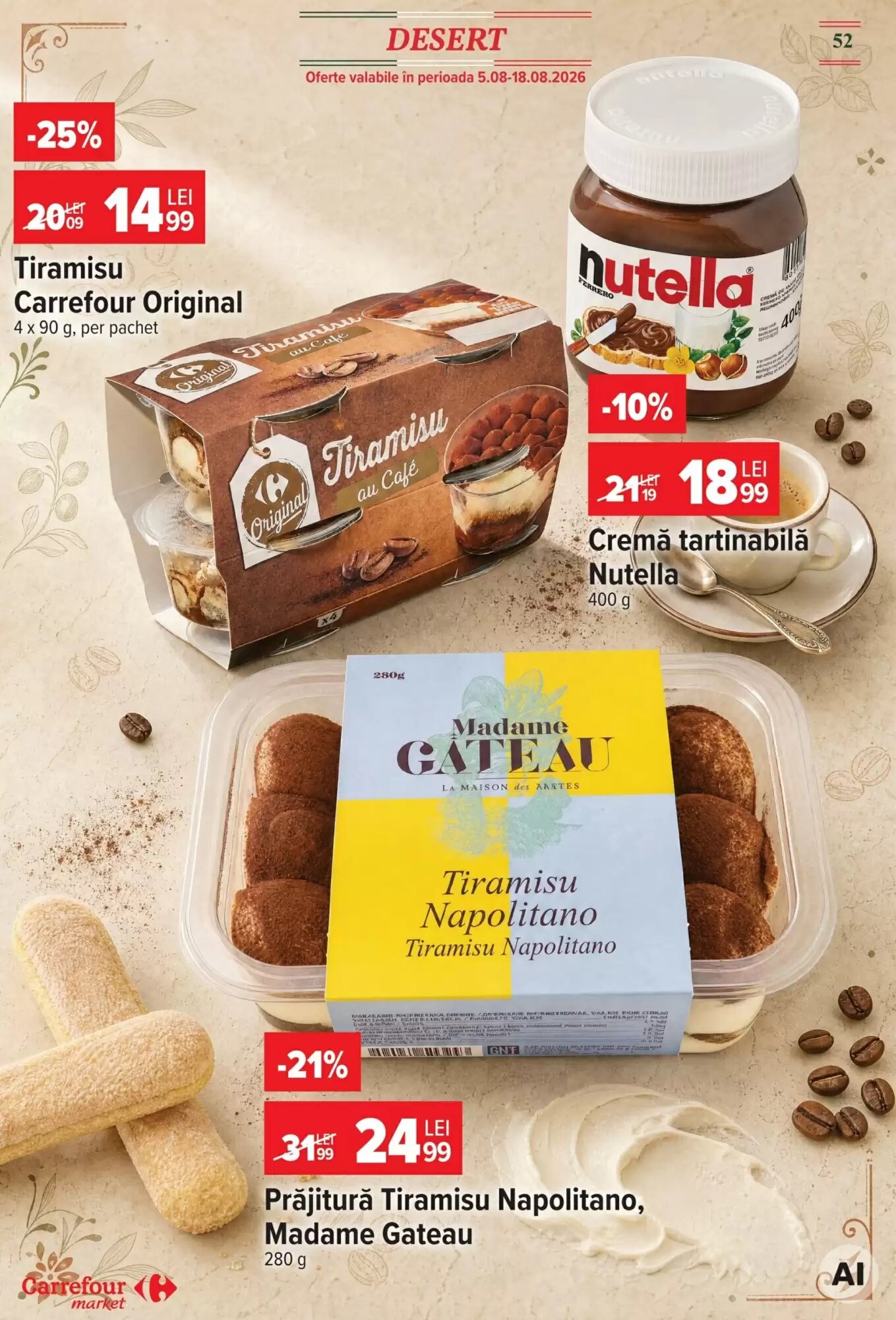 Catalogul cu oferte Carrefour Market valabil de la 12.08.2026 - Pagina 52.