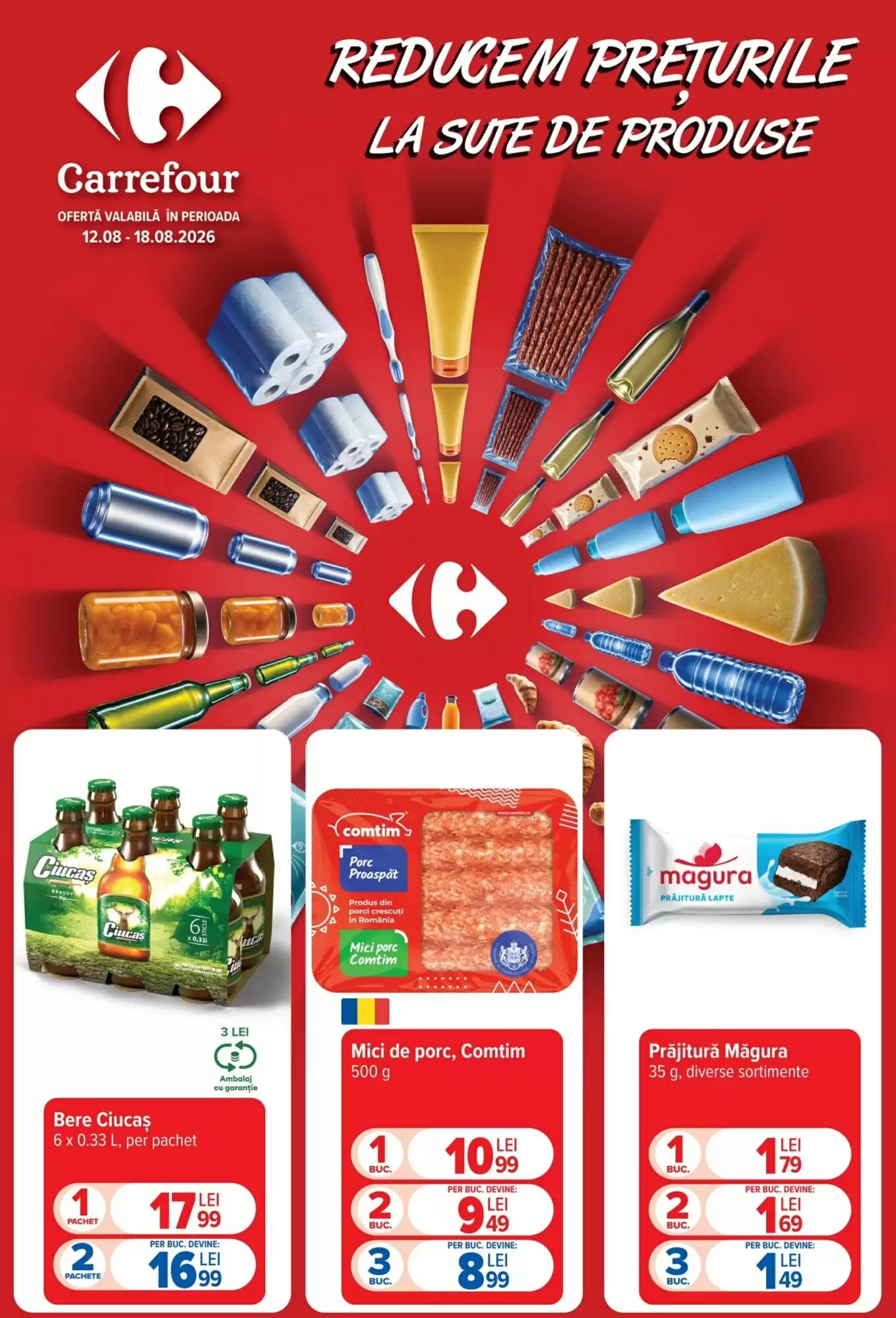 Catalogul cu oferte Carrefour valabil de la 12.08.2026 - Pagina 1.