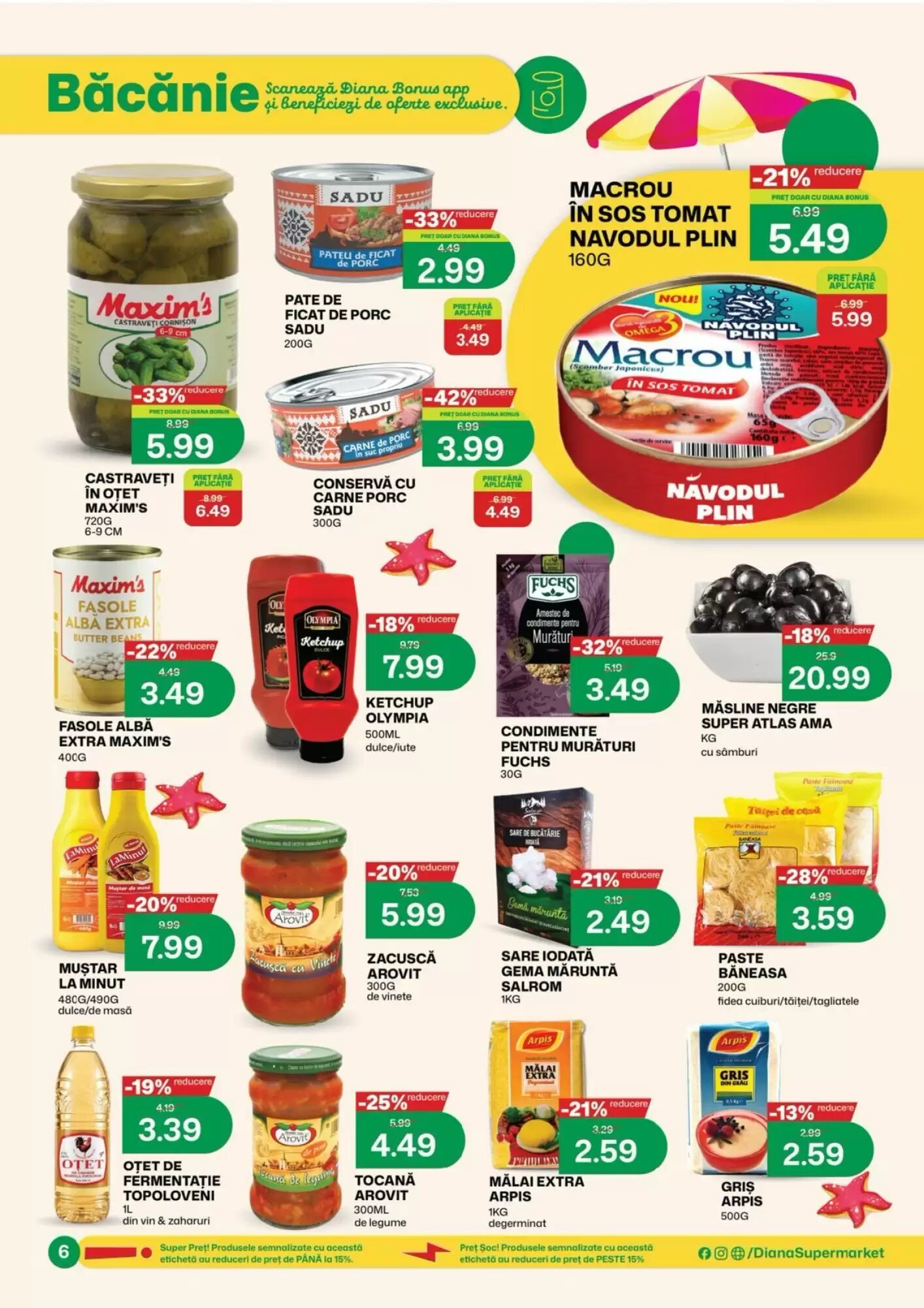 Catalogul cu oferte Diana Supermarket valabil de la 16.08.2026 - Pagina 6.