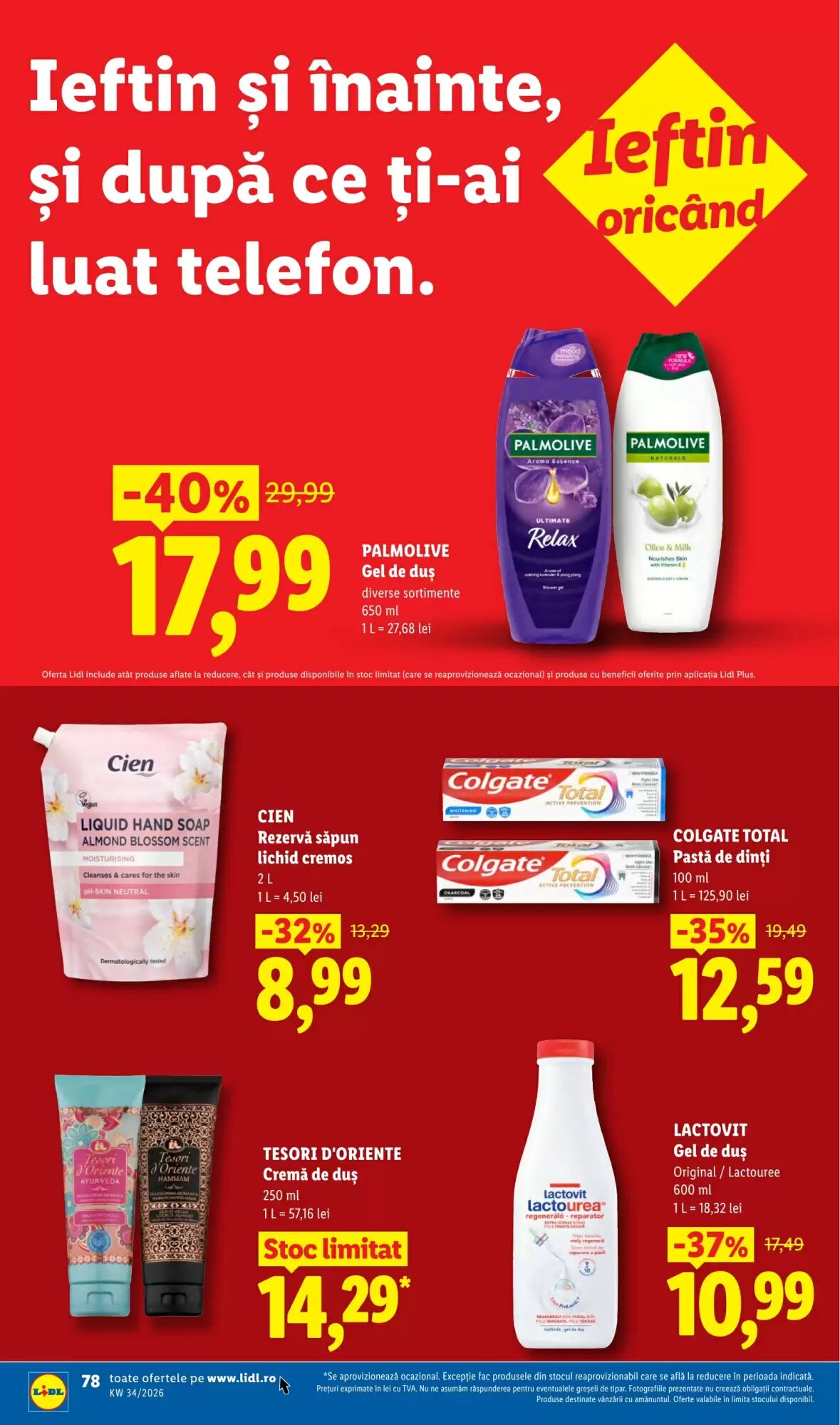 Catalogul cu oferte Lidl valabil de la 17.08.2026 - Pagina 78.