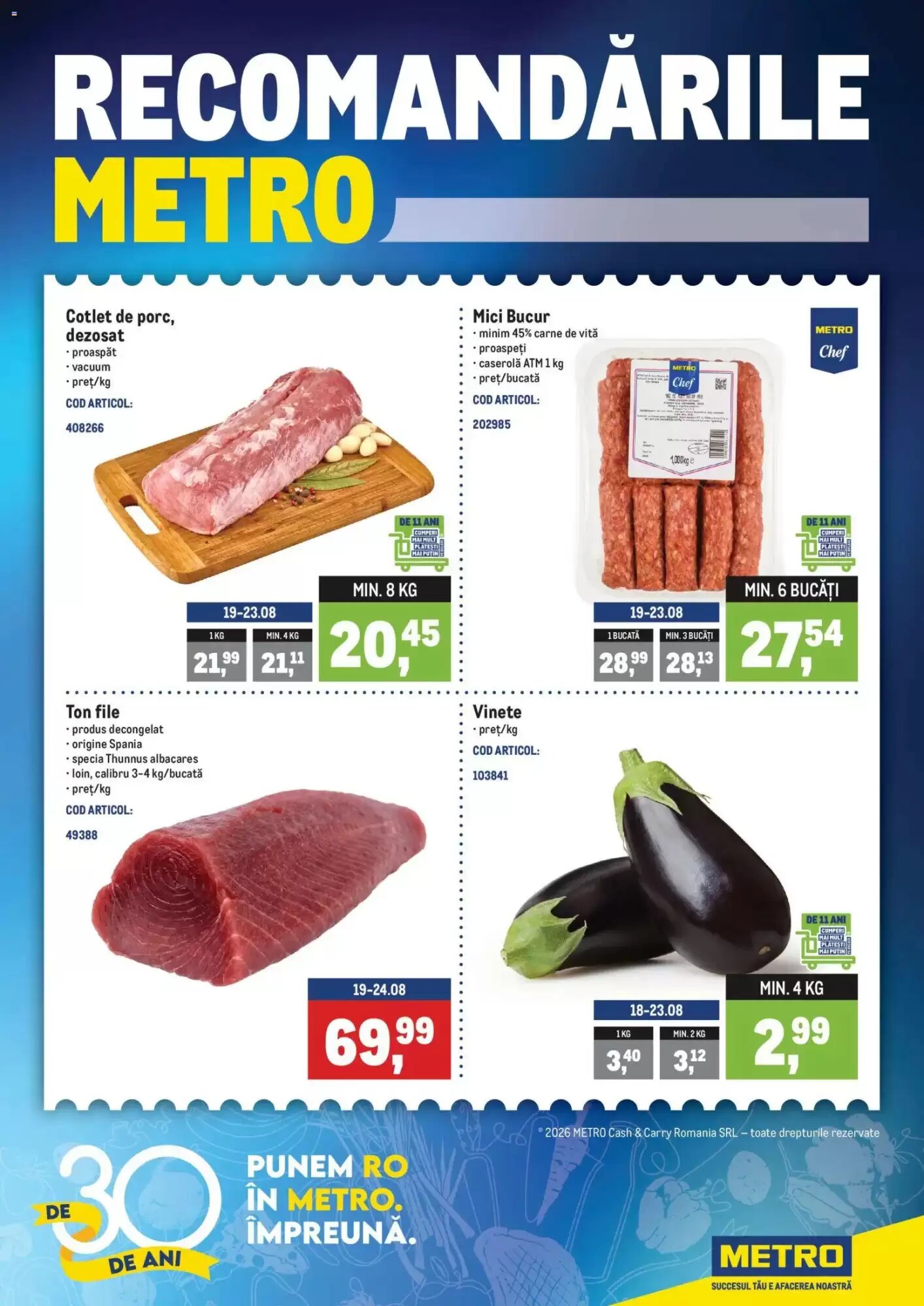 Catalogul cu oferte Metro valabil de la 17.08.2026 - Pagina 1.