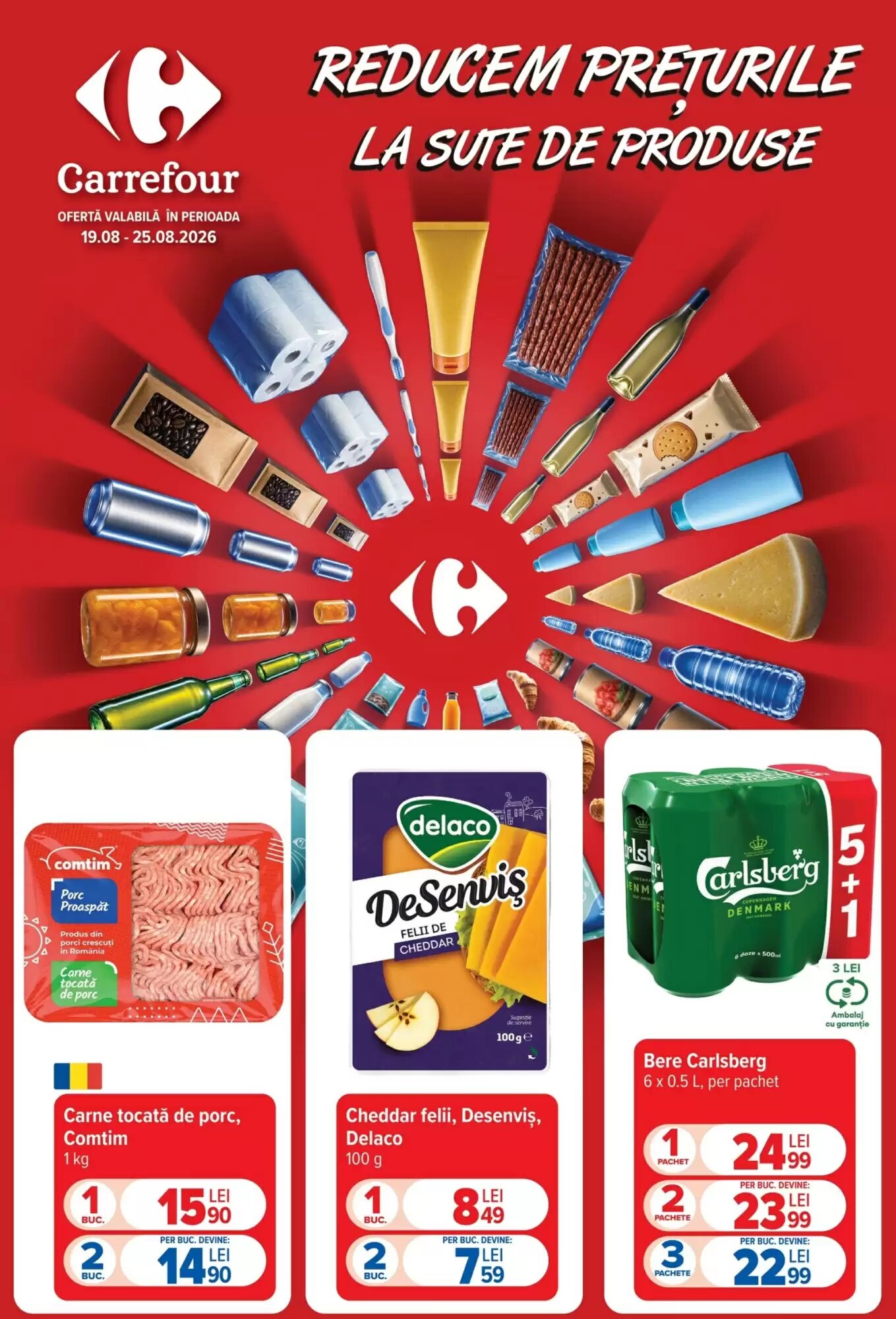 Catalogul cu oferte Carrefour valabil de la 19.08.2026 - Pagina 1.