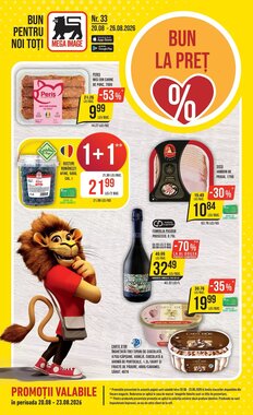 Catalogul cu oferte Mega Image valabil de la 20.08.2026