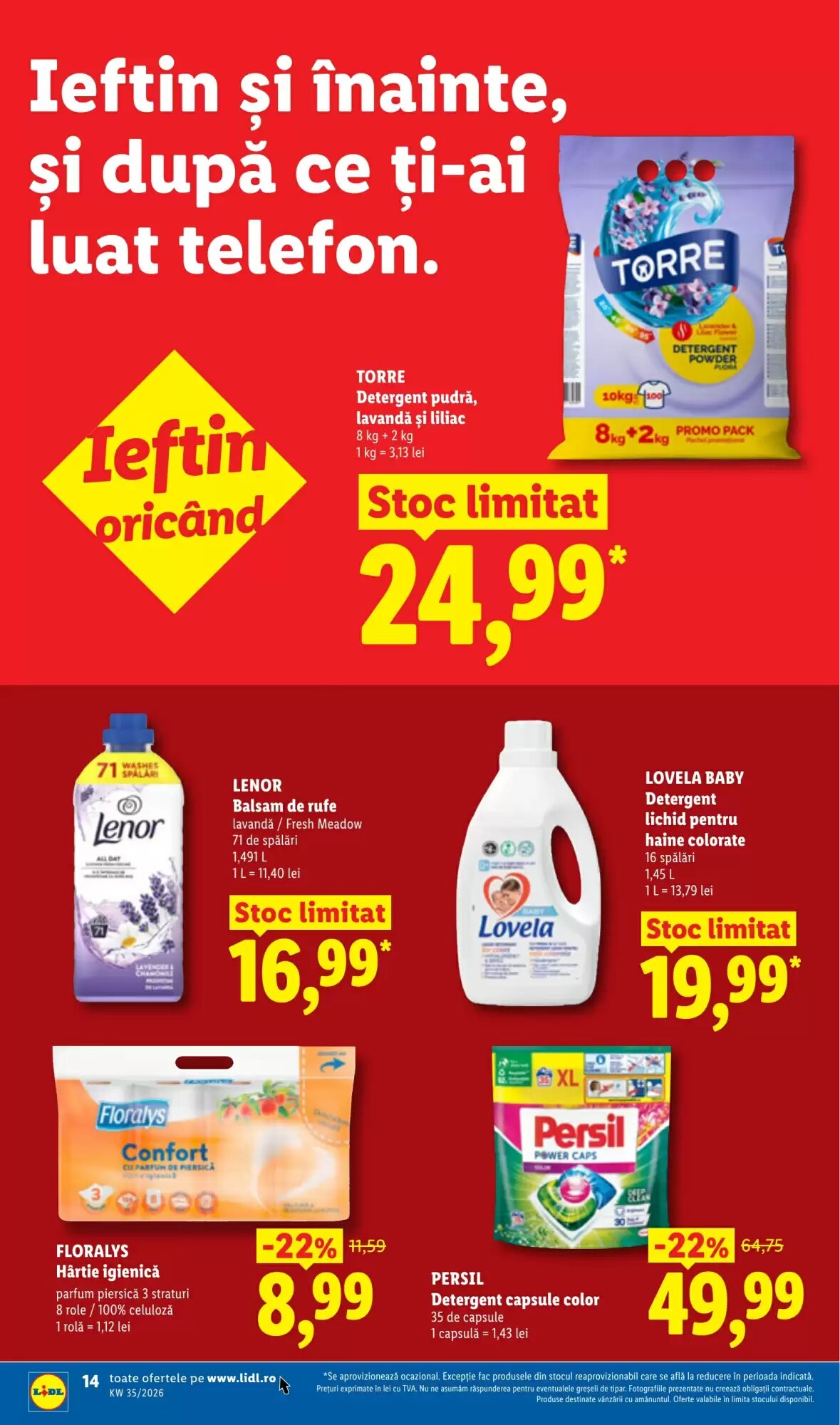 Catalogul cu oferte Lidl valabil de la 24.08.2026 - Pagina 14.