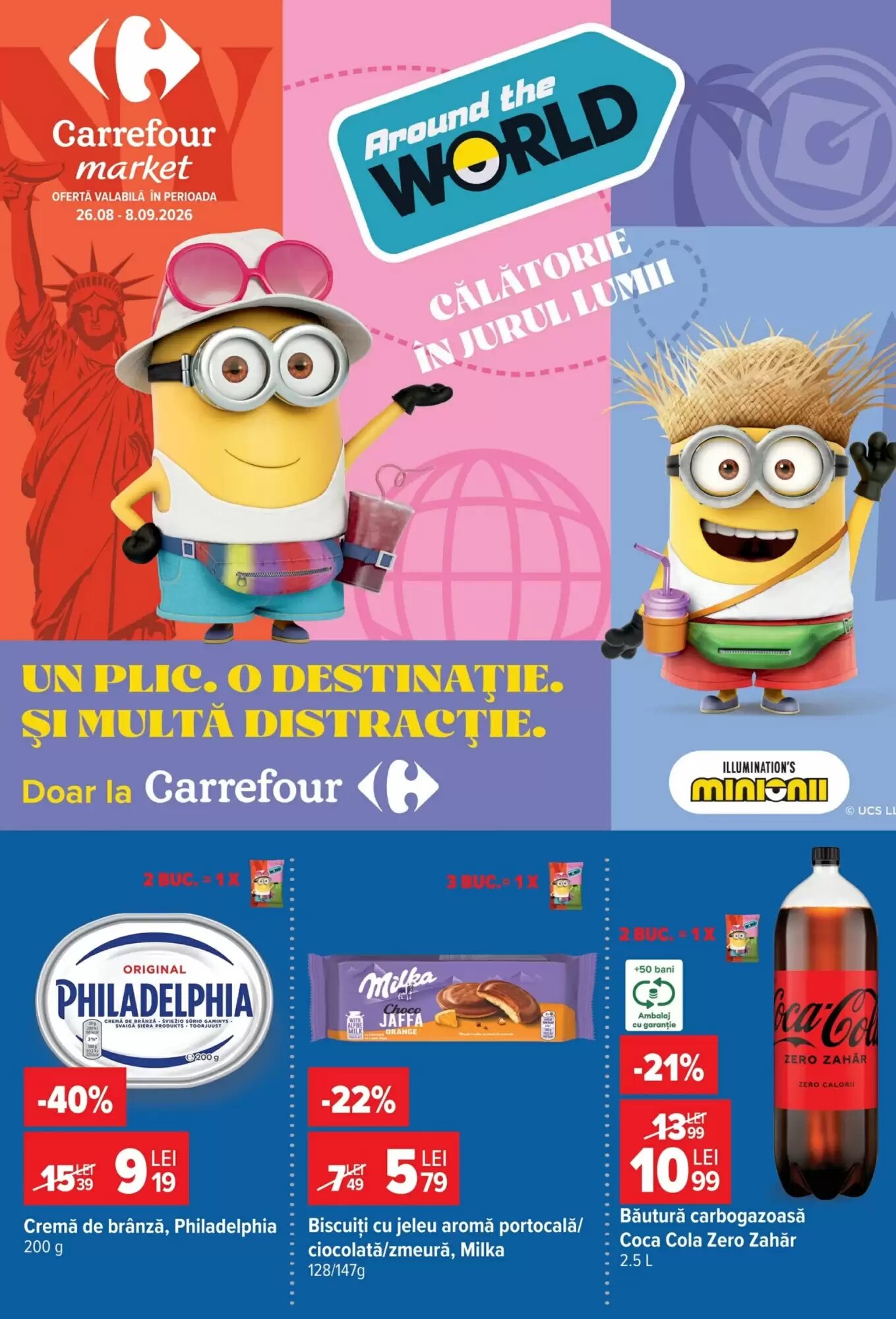 Catalogul cu oferte Carrefour Market valabil de la 26.08.2026 - Pagina 1.