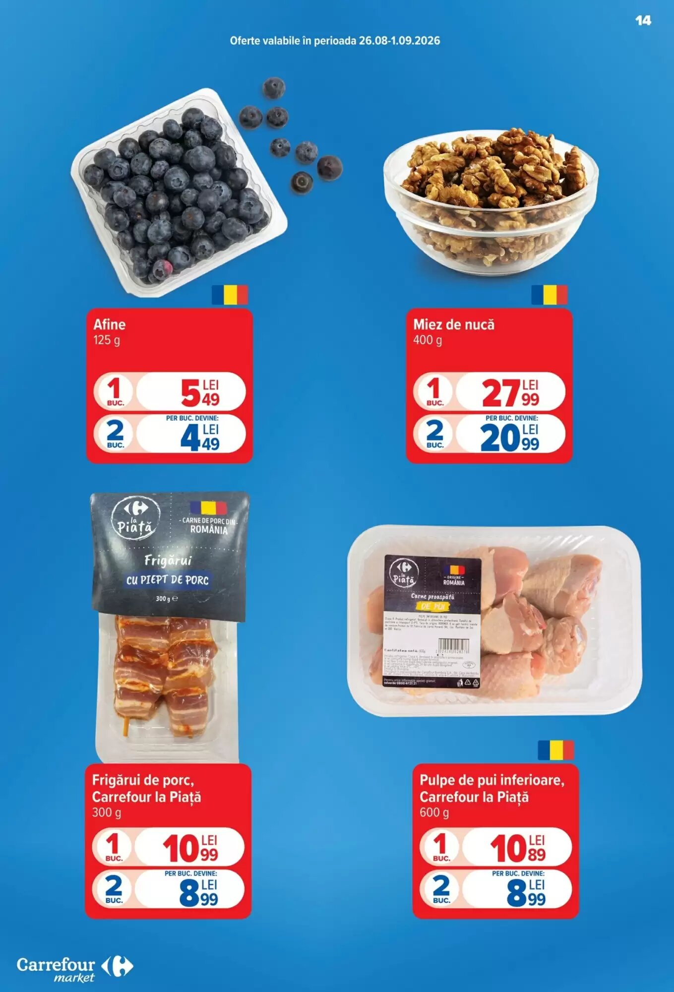 Catalogul cu oferte Carrefour Market valabil de la 26.08.2026 - Pagina 14.
