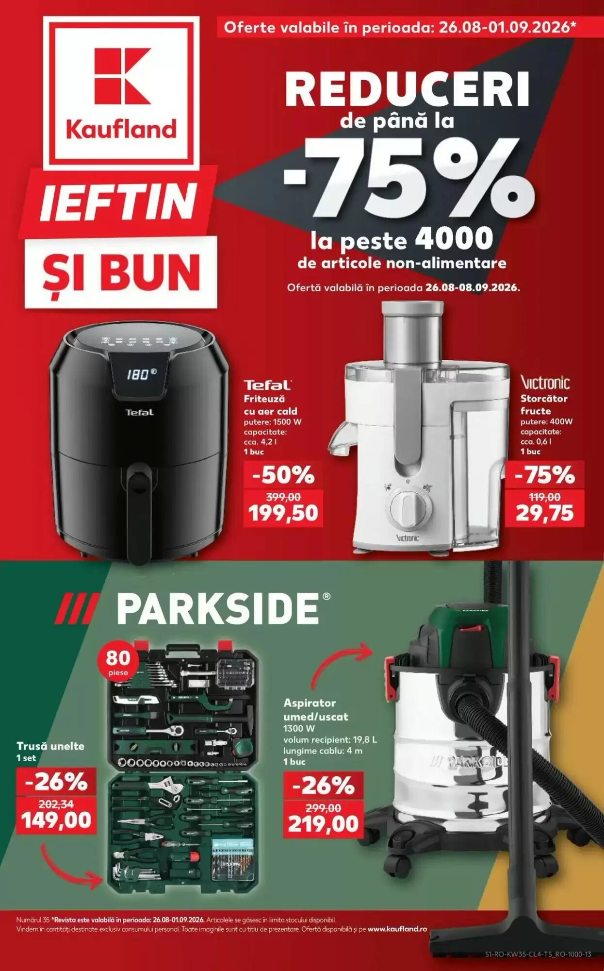 Catalogul cu oferte Kaufland valabil de la 26.08.2026 - Pagina 1.