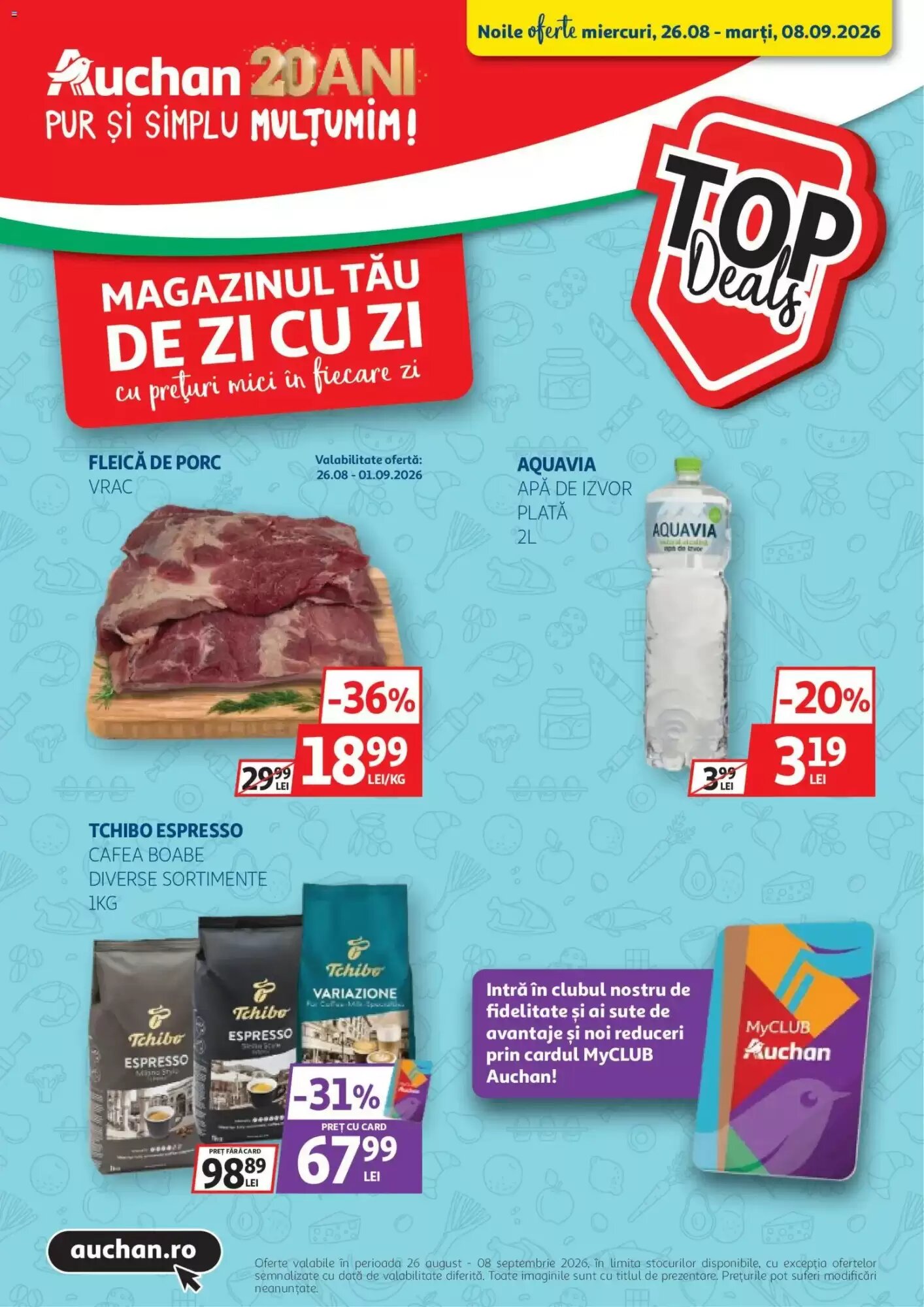 Catalogul cu oferte Auchan valabil de la 26.08.2026 - Pagina 1.