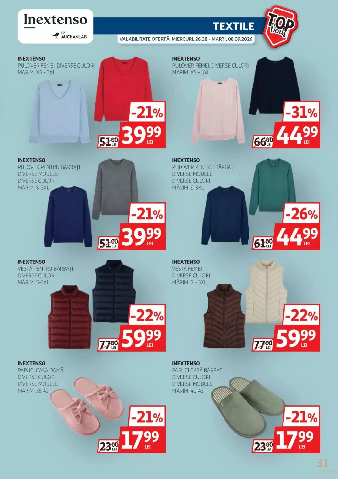 Catalogul cu oferte Auchan valabil de la 26.08.2026 - Pagina 31.