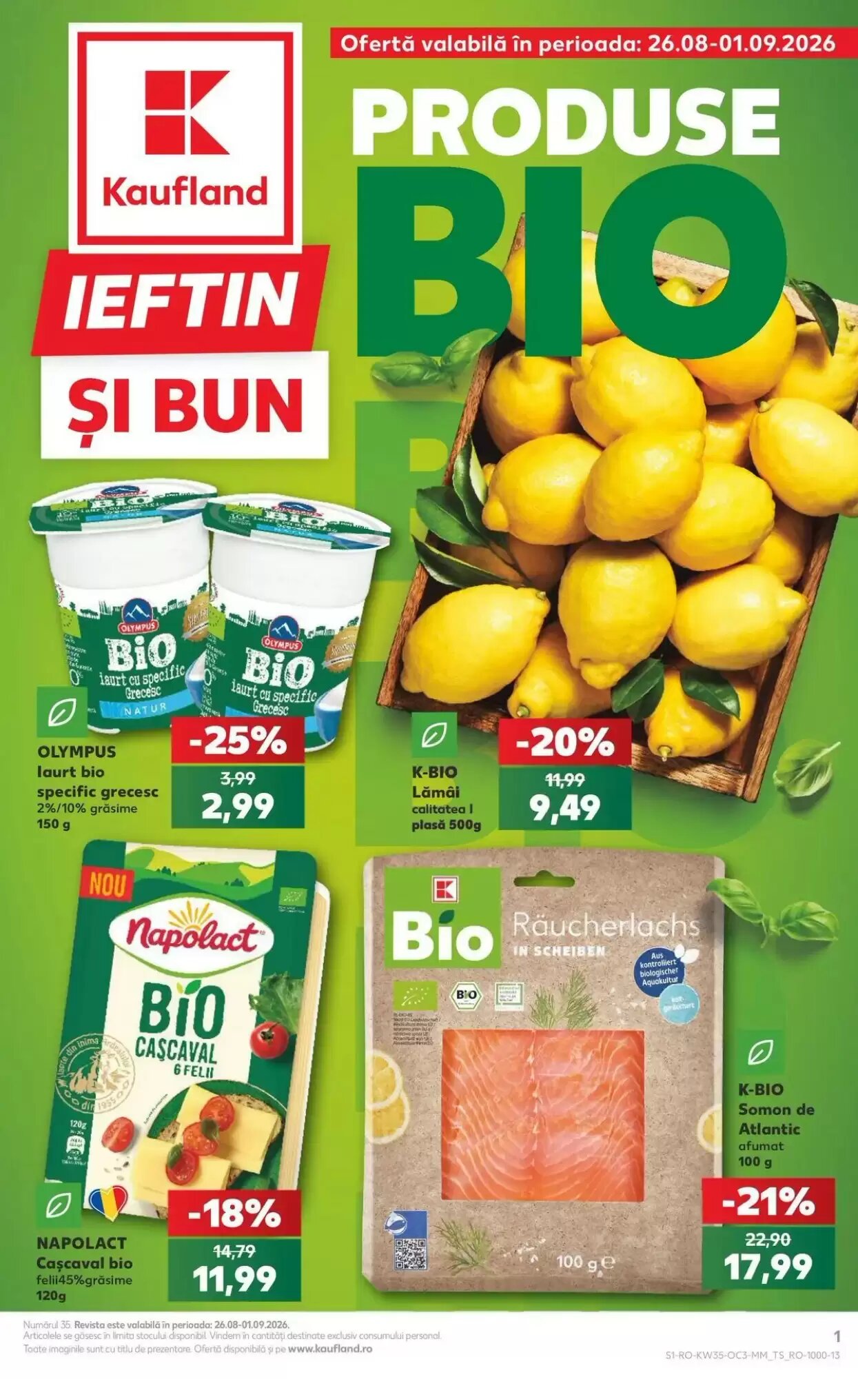 Catalogul cu oferte Kaufland valabil de la 26.08.2026 - Pagina 1.