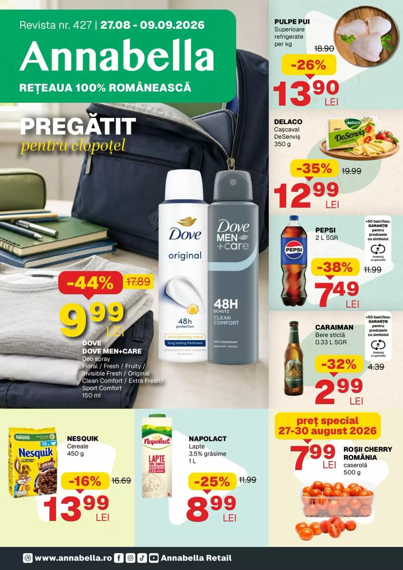 Catalogul cu oferte Annabella valabil de la 27.08.2026 - Pagina 1.