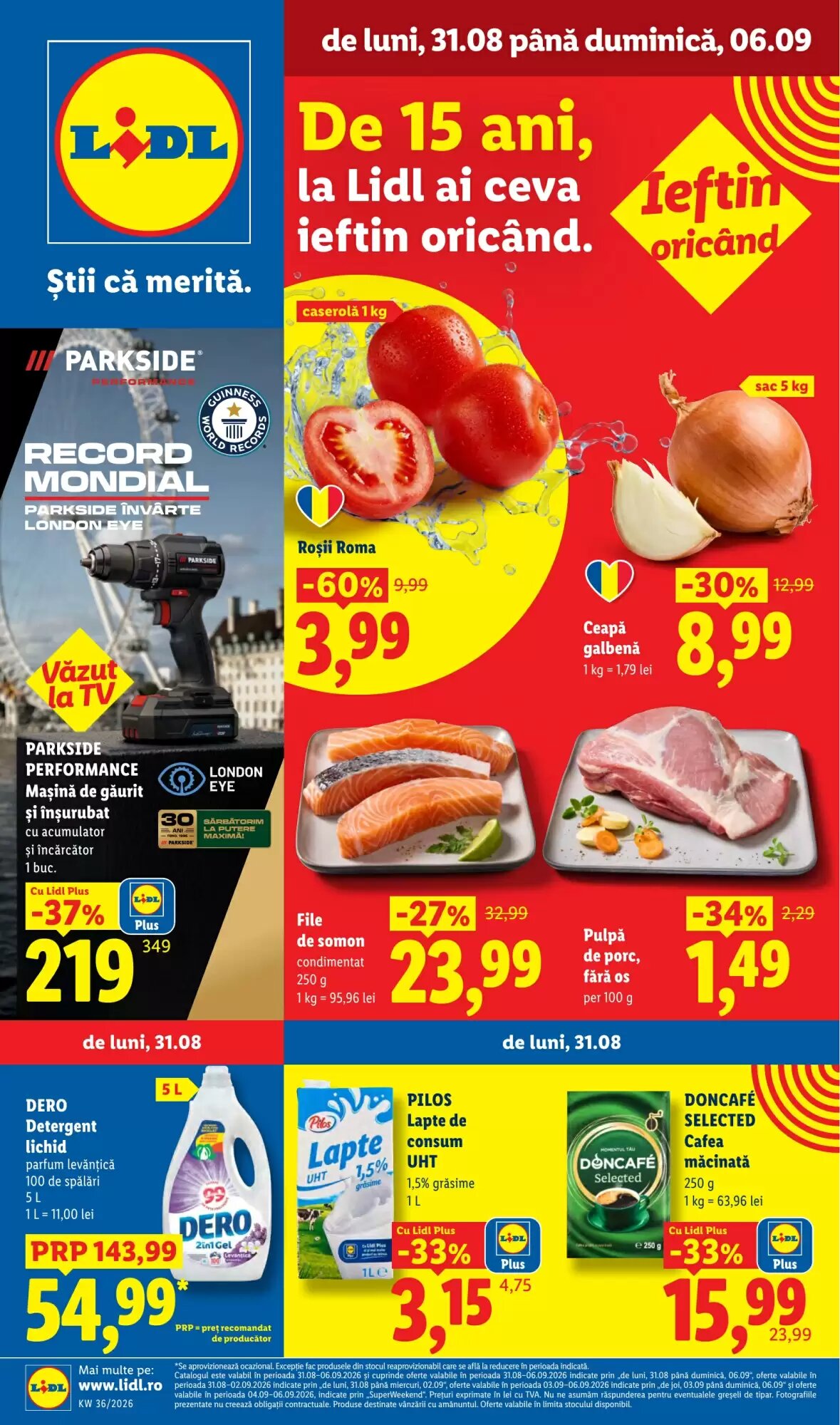 Catalogul cu oferte Lidl valabil de la 31.08.2026 - Pagina 1.