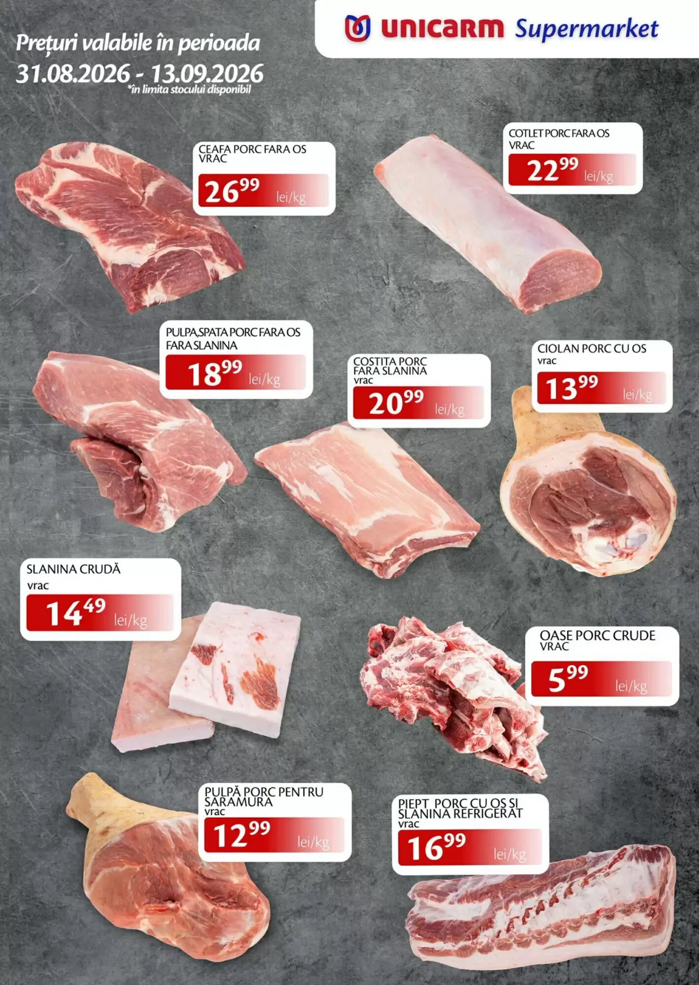 Catalogul cu oferte Unicarm valabil de la 31.08.2026 - Pagina 1.