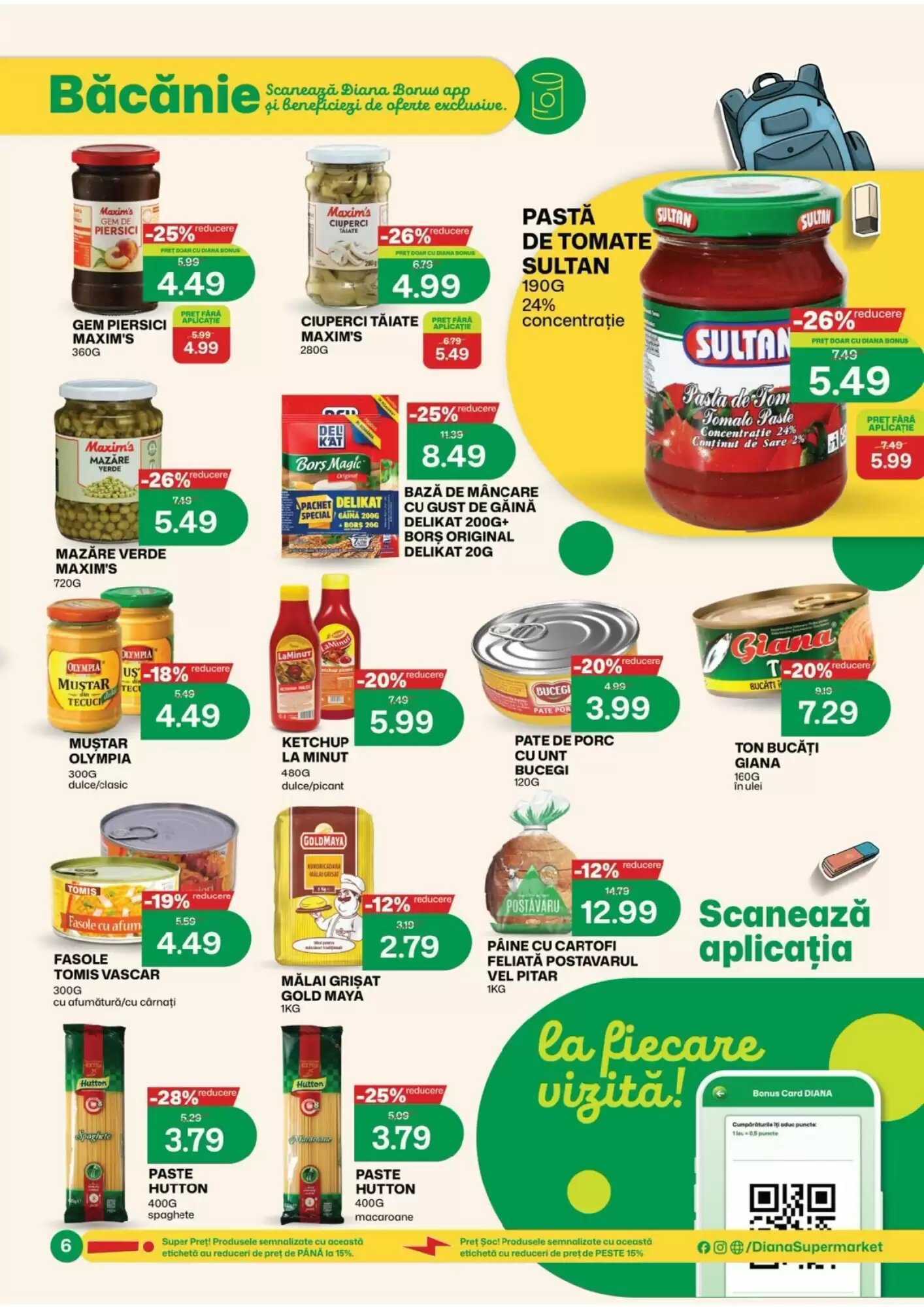 Catalogul cu oferte Diana Supermarket valabil de la 01.09.2026 - Pagina 6.