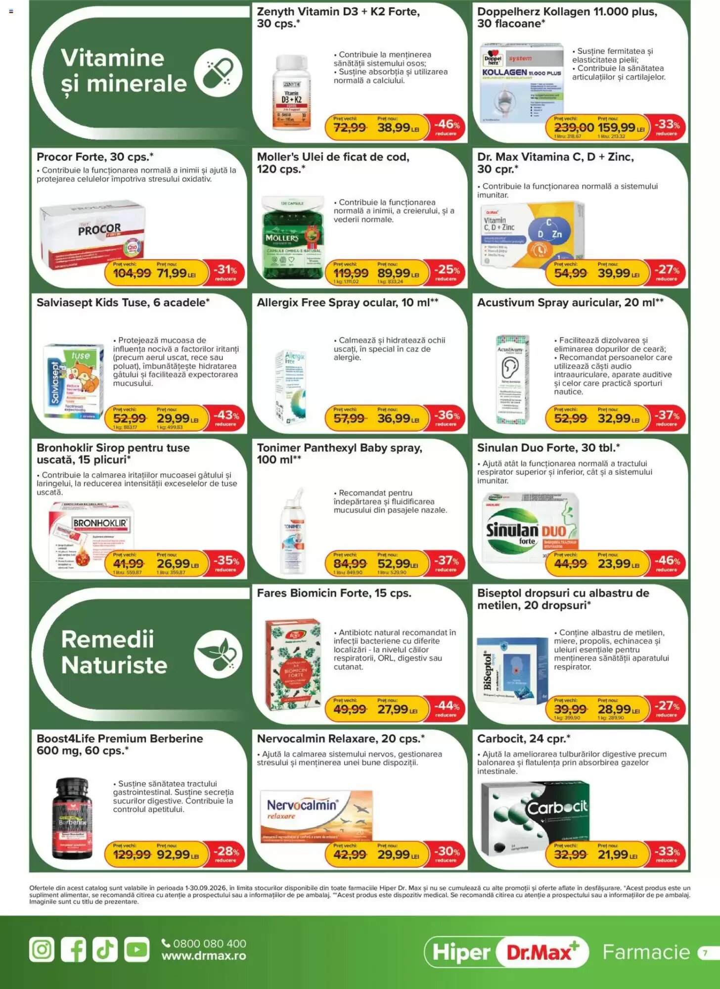 Catalogul cu oferte Dr.Max valabil de la 01.09.2026 - Pagina 7.