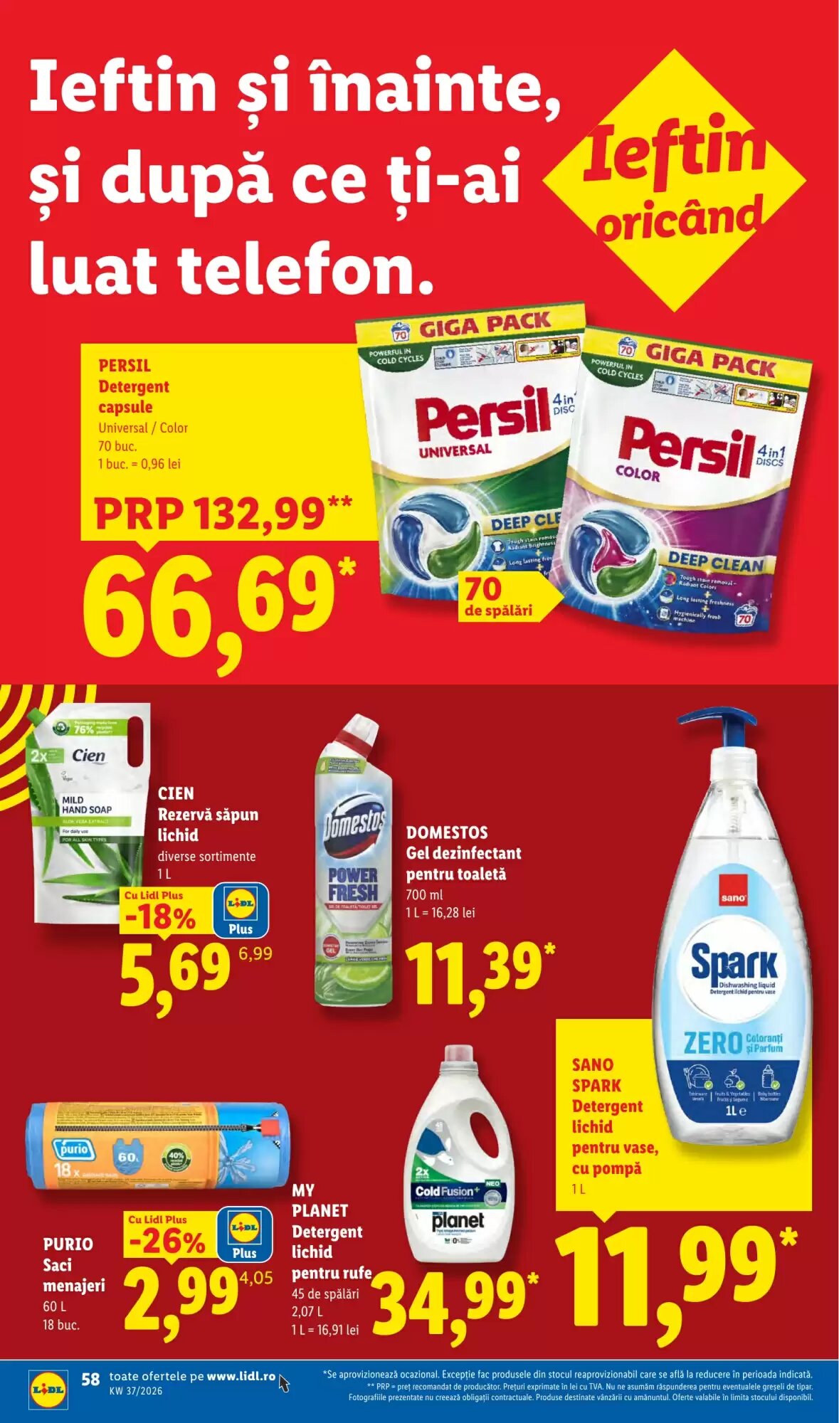 Catalogul cu oferte Lidl valabil de la 07.09.2026 - Pagina 58.