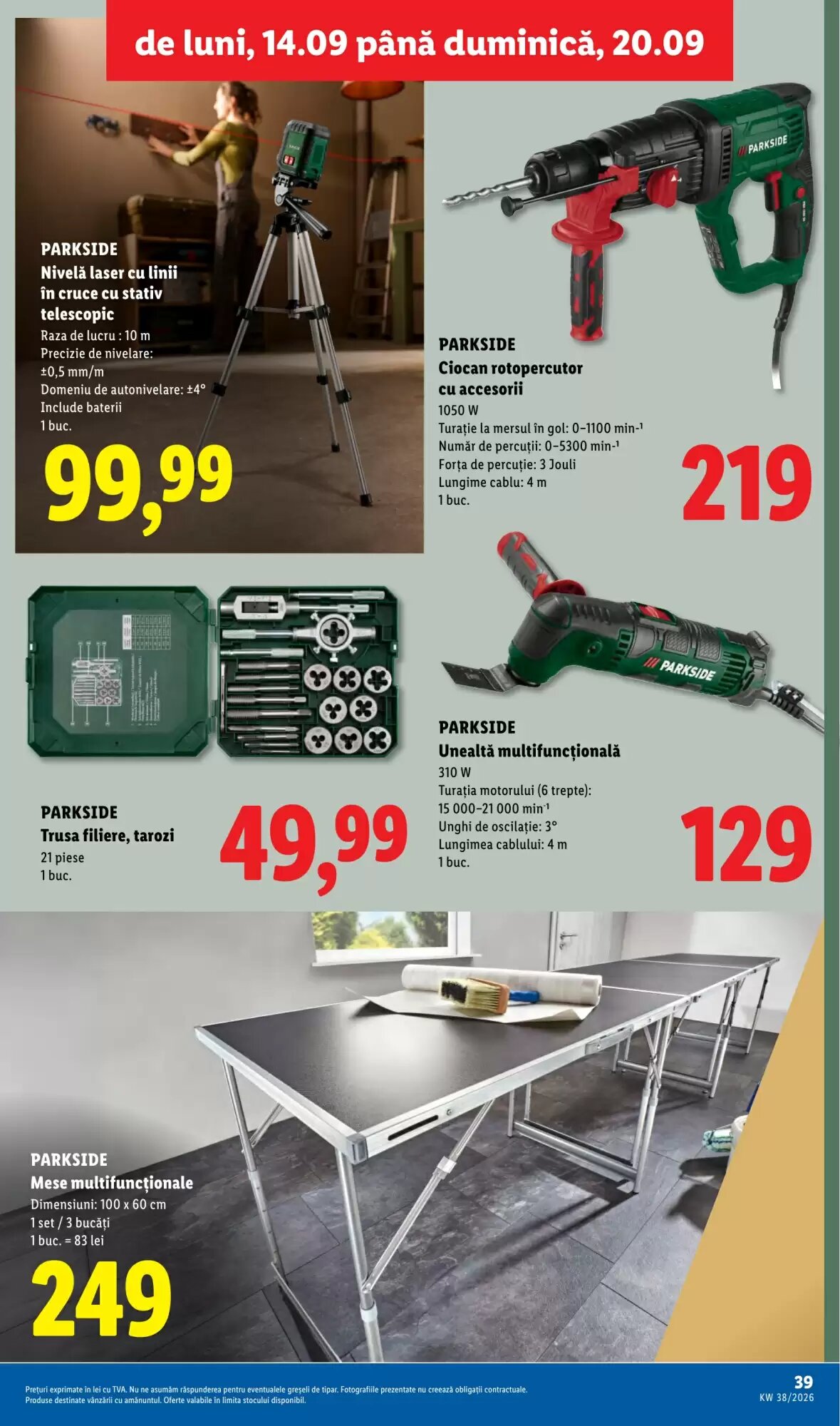 Catalogul cu oferte Lidl valabil de la 14.09.2026 - Pagina 39.