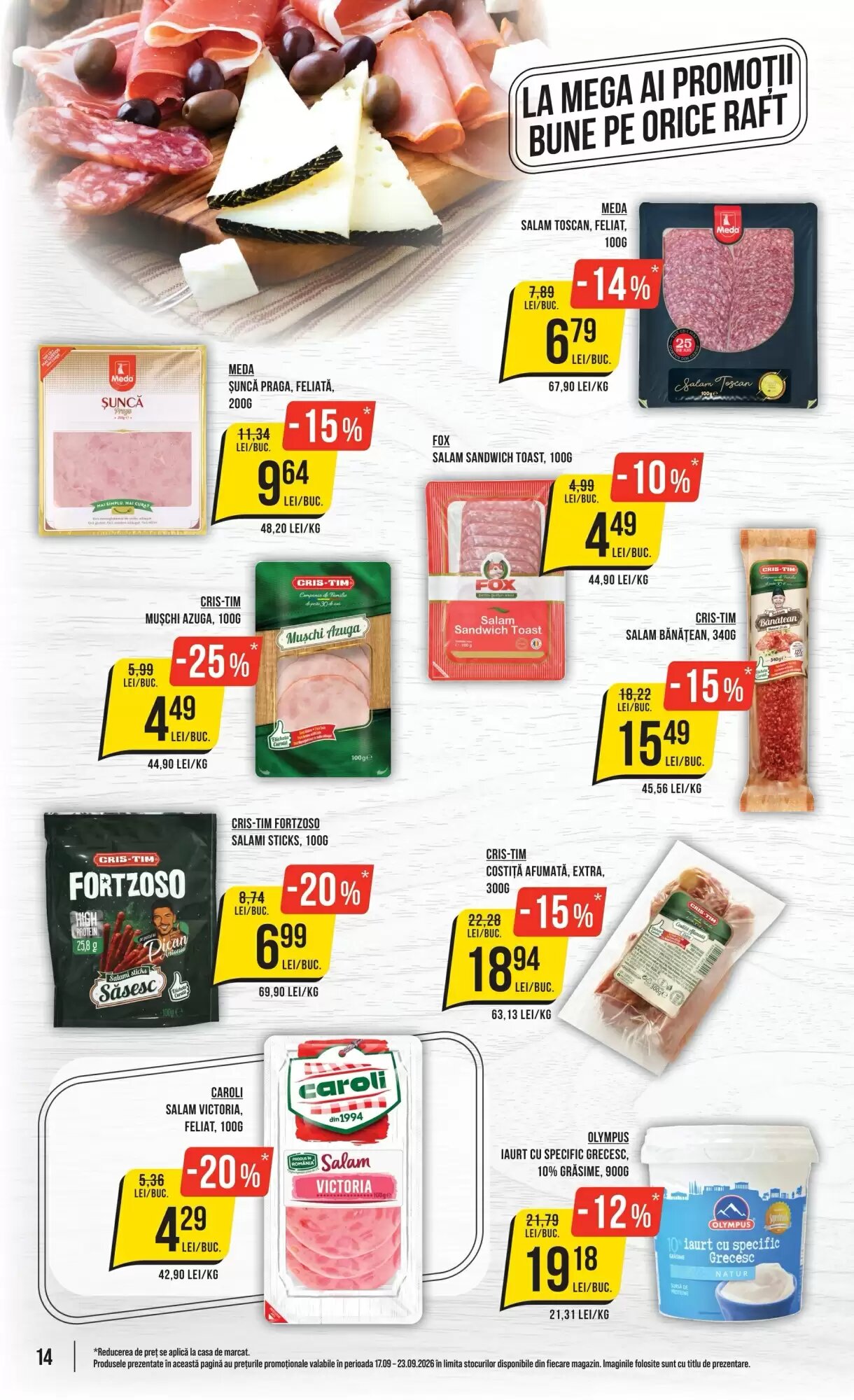 Catalogul cu oferte Mega Image valabil de la 17.09.2026 - Pagina 14.