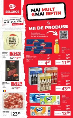 Catalogul cu oferte Selgros valabil de la 18.09.2026