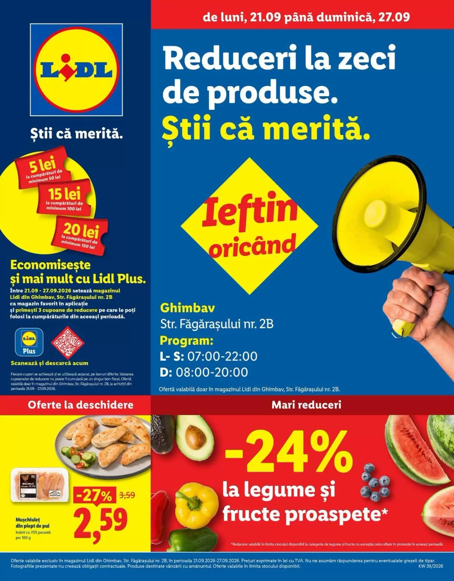 Catalogul cu oferte Lidl valabil de la 21.09.2026 - Pagina 1.