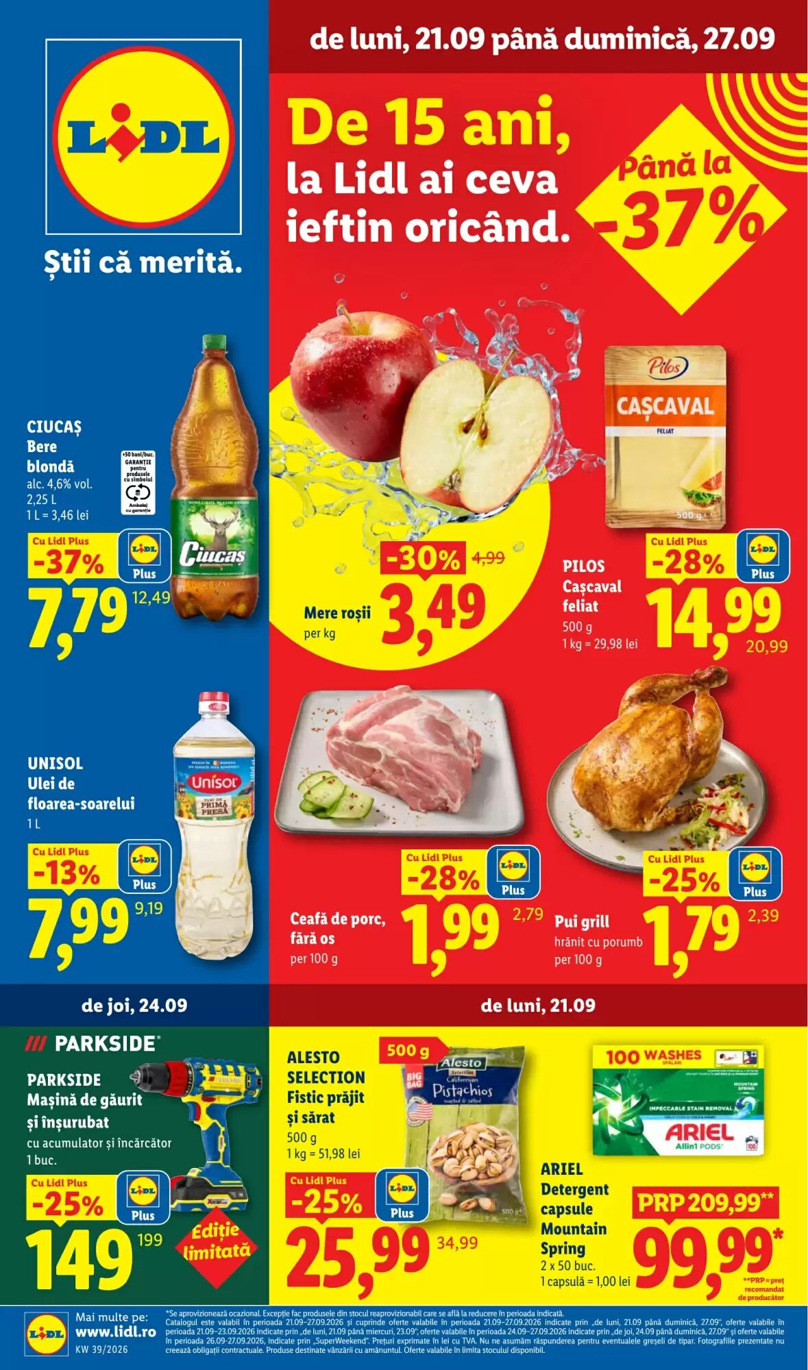 Catalogul cu oferte Lidl valabil de la 21.09.2026 - Pagina 1.