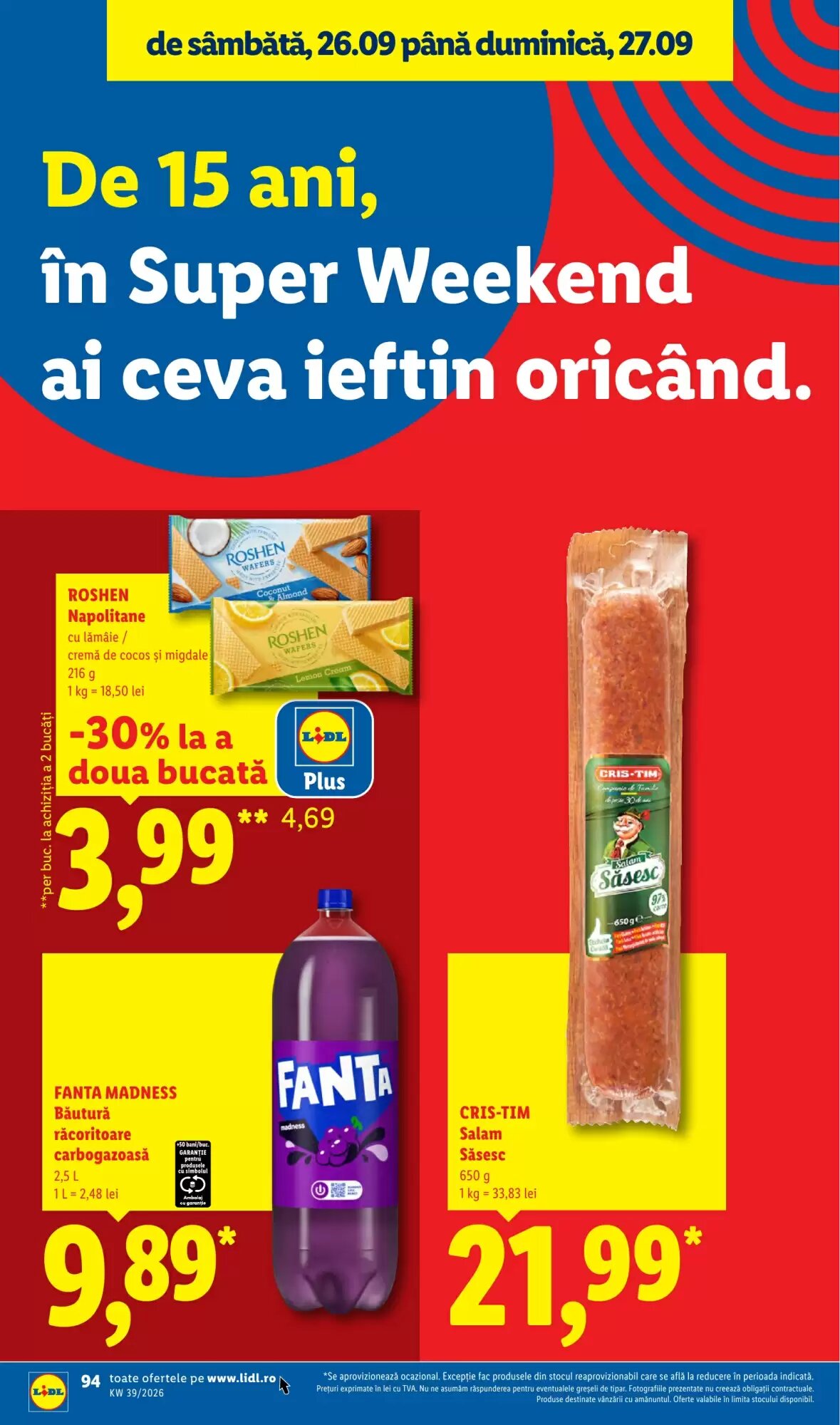 Catalogul cu oferte Lidl valabil de la 21.09.2026 - Pagina 94.