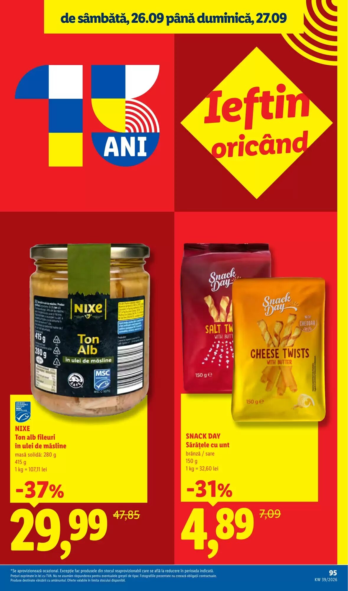 Catalogul cu oferte Lidl valabil de la 21.09.2026 - Pagina 95.