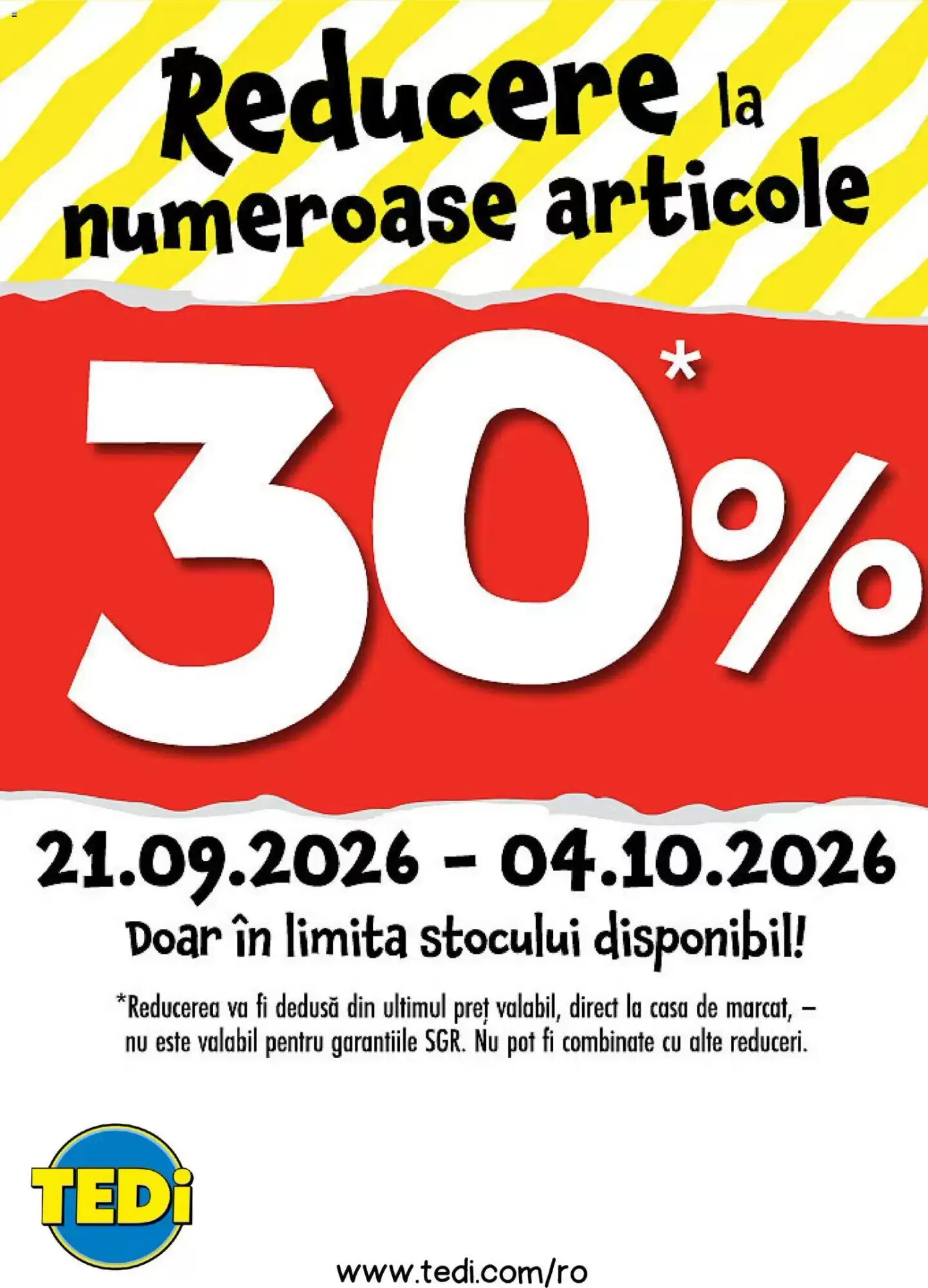 Catalogul cu oferte TEDI valabil de la 21.09.2026 - Pagina 1.