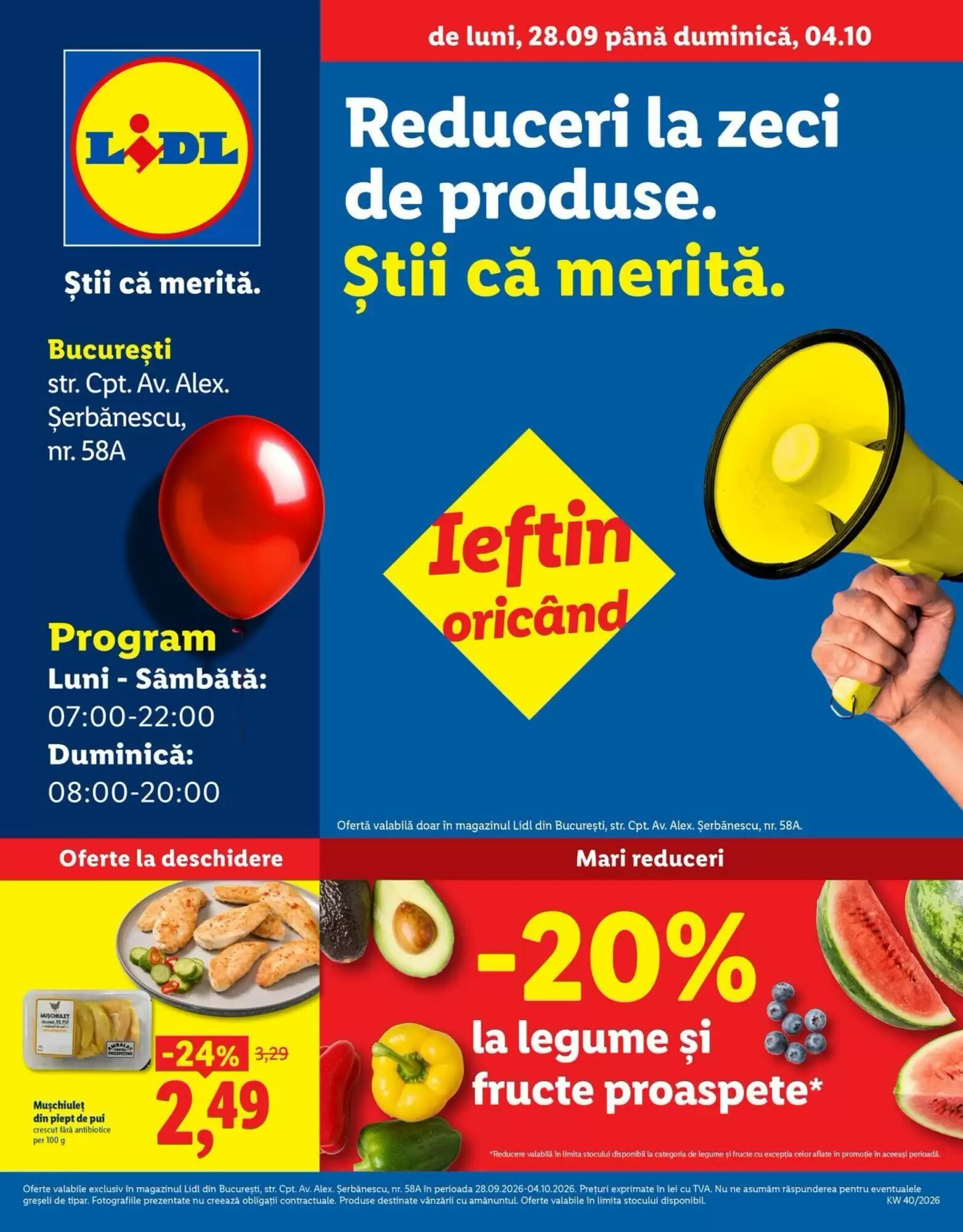 Catalogul cu oferte Lidl valabil de la 28.09.2026 - Pagina 1.