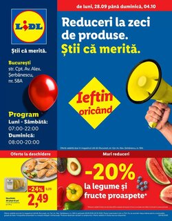 Catalogul cu oferte Lidl valabil de la 28.09.2026