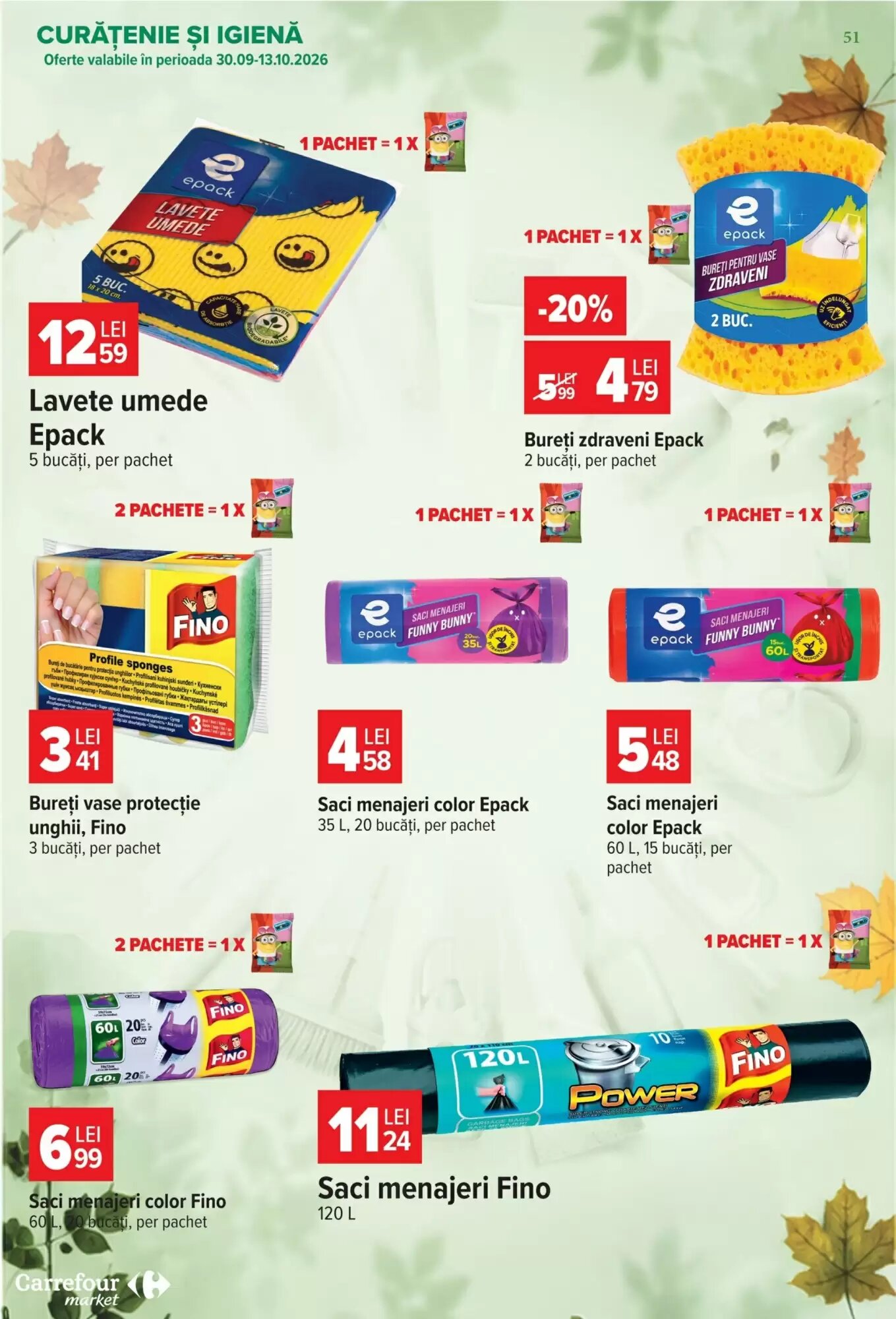 Catalogul cu oferte Carrefour Market valabil de la 30.09.2026 - Pagina 51.