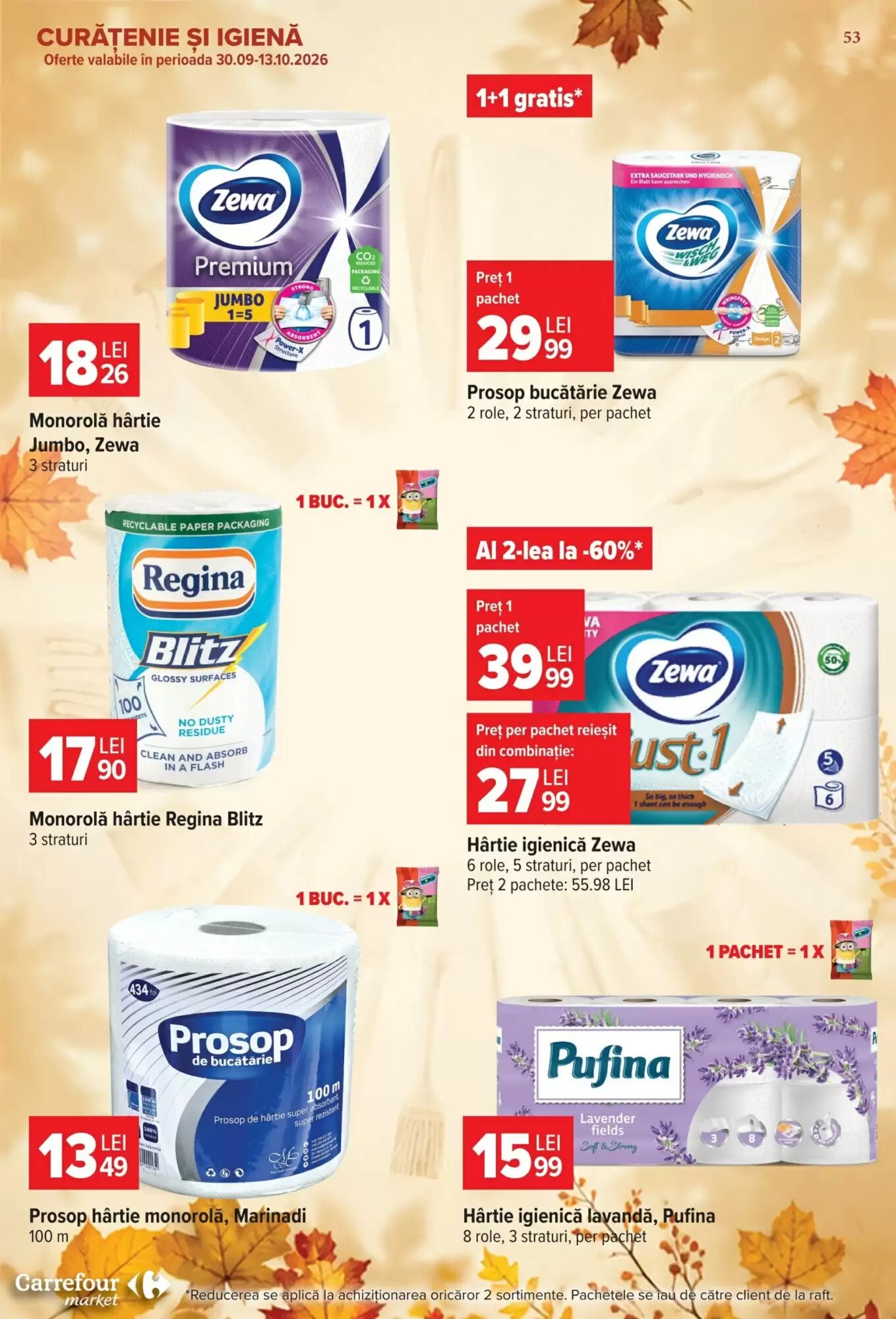 Catalogul cu oferte Carrefour Market valabil de la 30.09.2026 - Pagina 53.