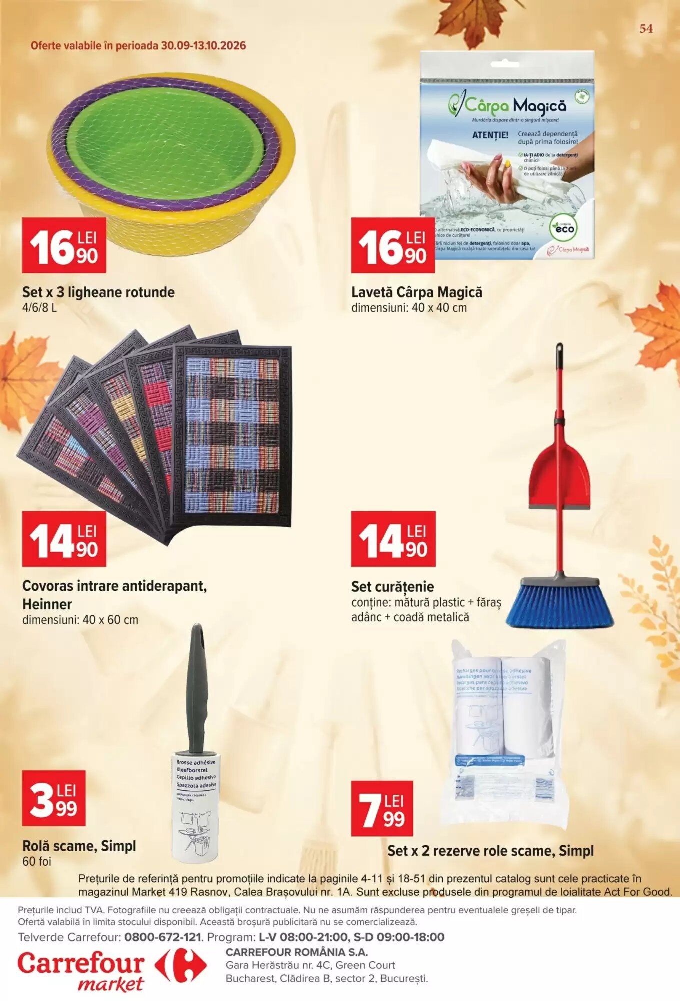 Catalogul cu oferte Carrefour Market valabil de la 30.09.2026 - Pagina 54.